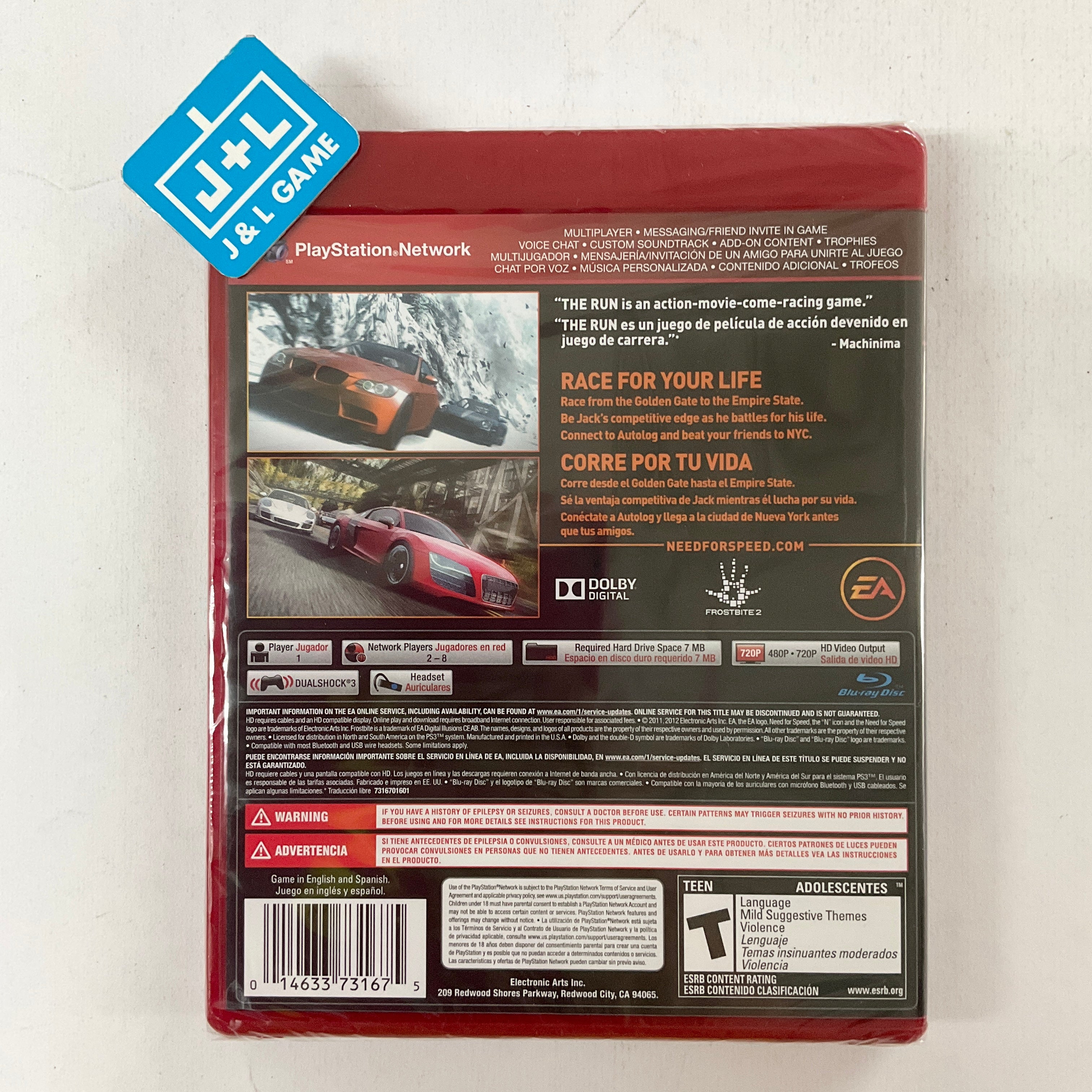 Need for Speed: The Run (Greatest Hits) - (PS3) Playstation 3