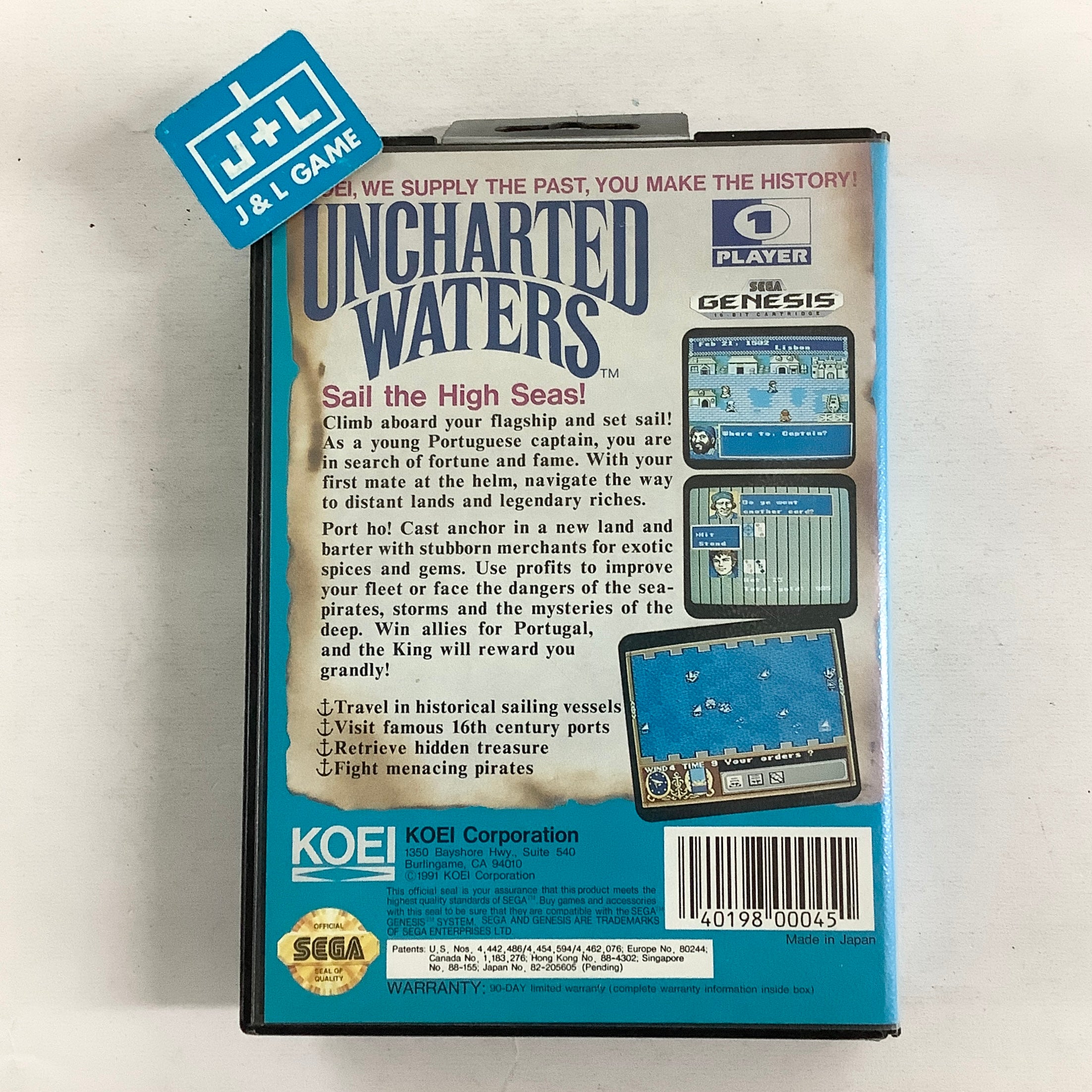 Uncharted Waters - (SG) SEGA Genesis [Pre-Owned] Video Games SEGA
