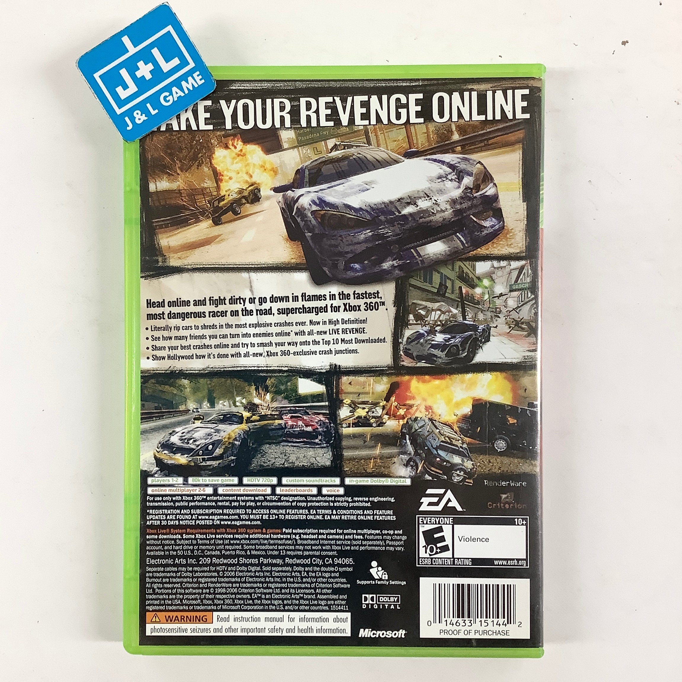Burnout Revenge - Xbox 360 [Pre-Owned] Video Games Electronic Arts