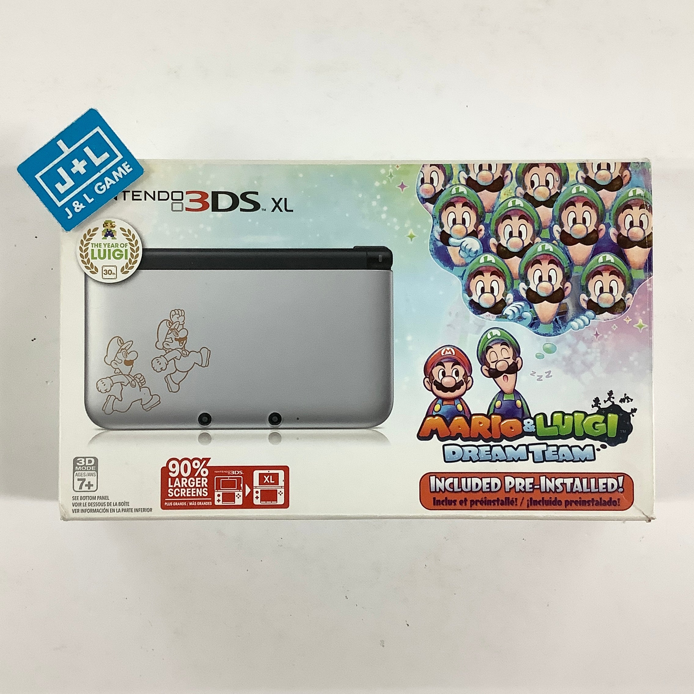 Nintendo 3DS XL Console (Mario & Luigi Silver) - Nintendo 3DS [Pre-Owned] Consoles Nintendo