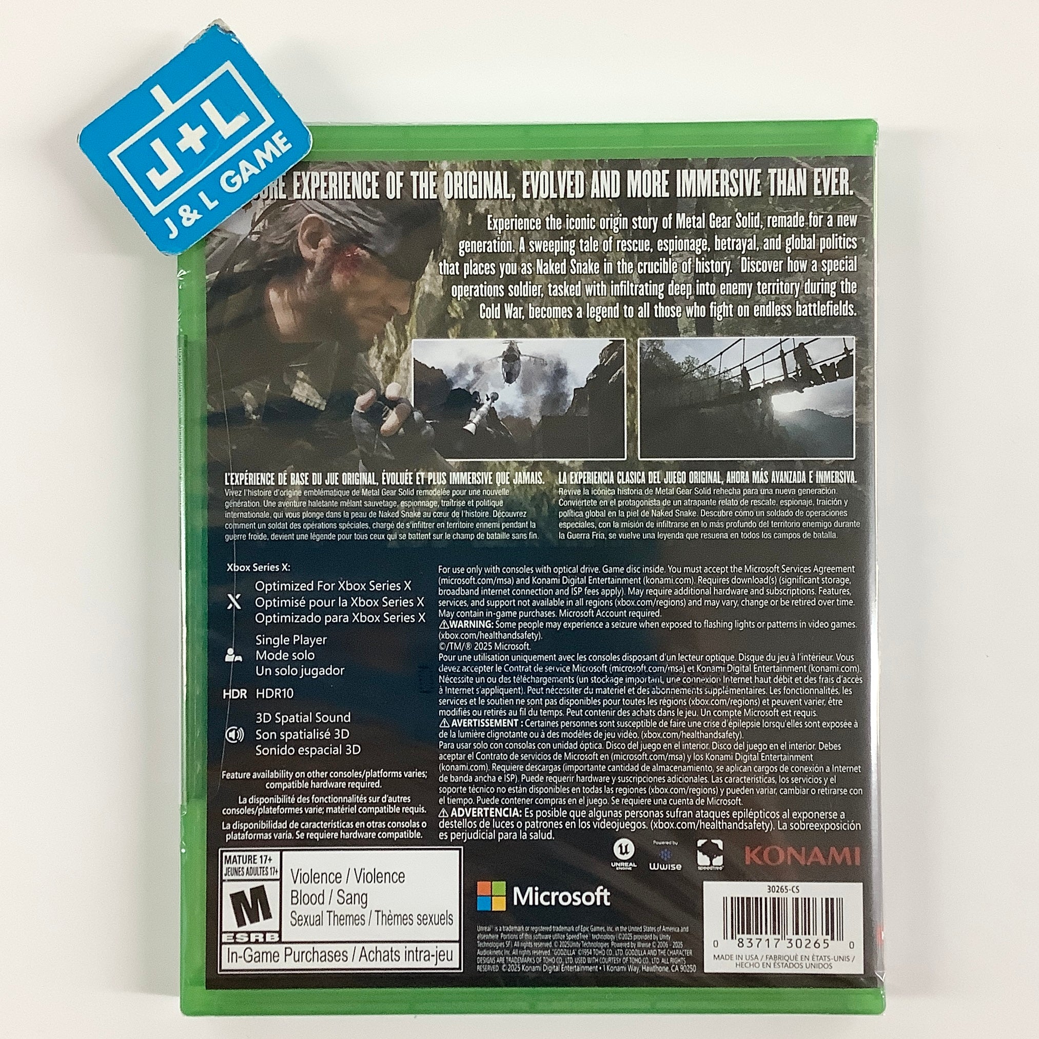 Metal Gear Solid Δ (Delta) Snake Eater (Tactical Edition) - (XSX