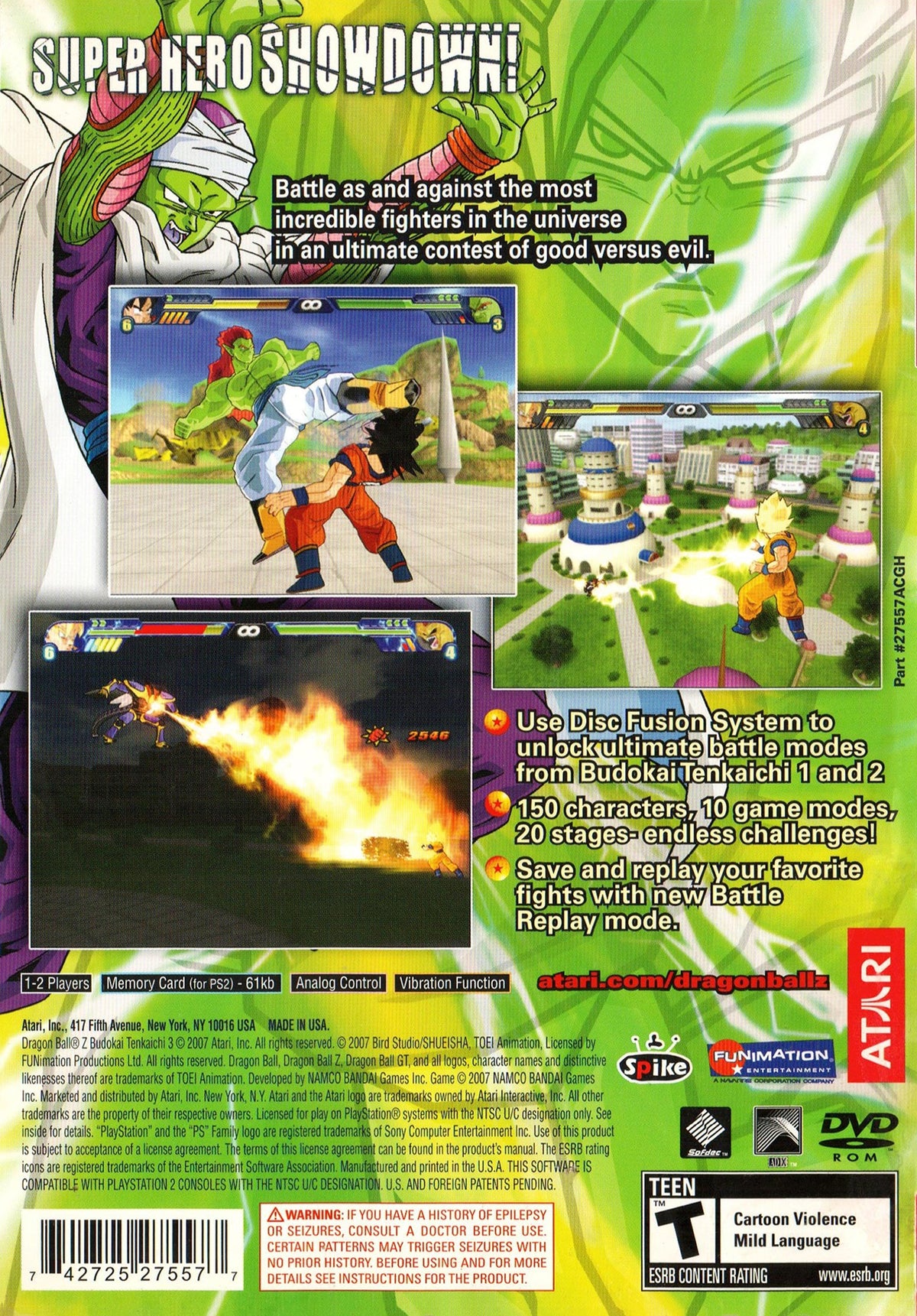 Dragon Ball Z: Budokai Tenkaichi 3 (Greatest Hits) - (PS2) Playstation 2 [Pre-Owned] Video Games Atari Inc.