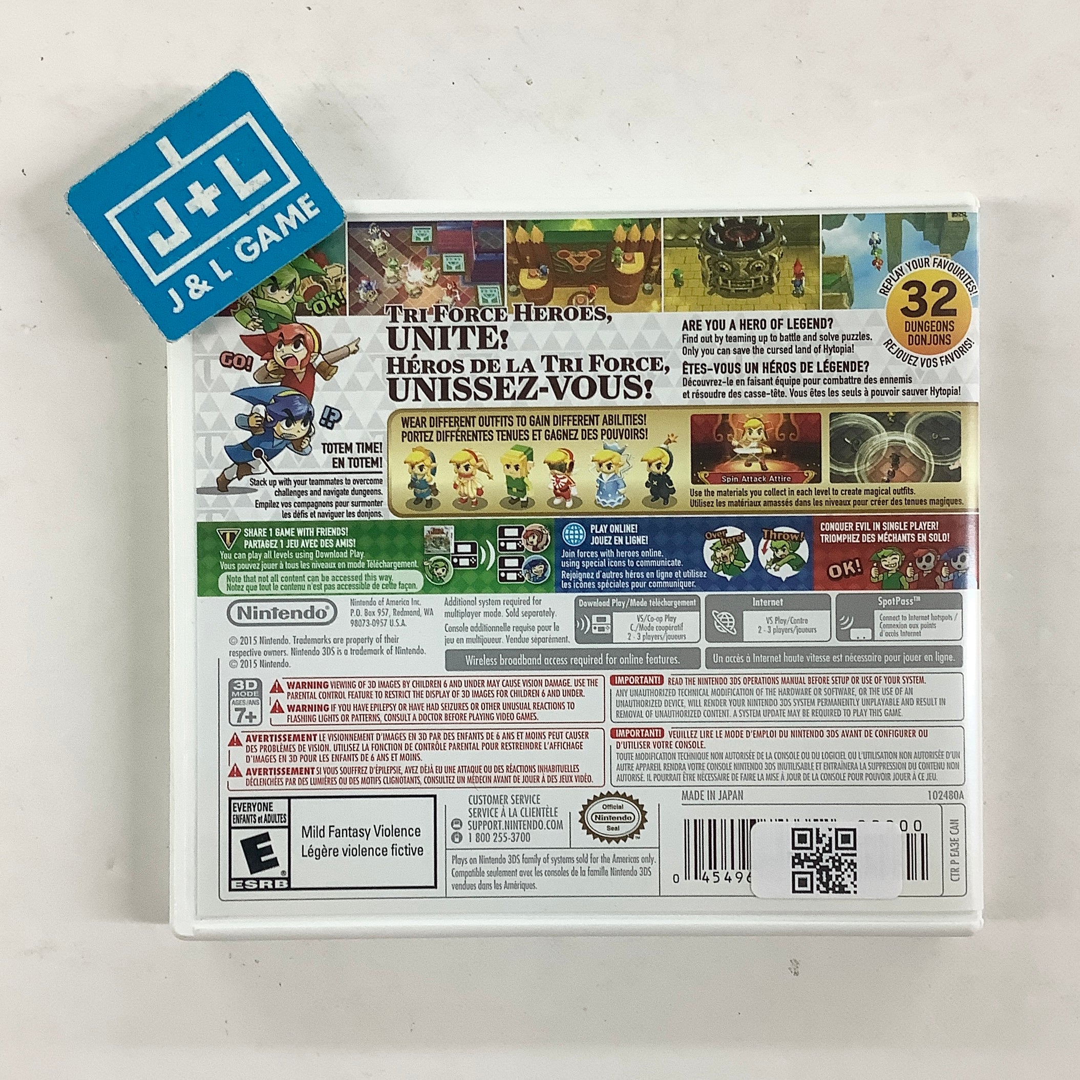 The Legend of Zelda: Tri Force Heroes - Nintendo 3DS [Pre-Owned] Video Games Nintendo