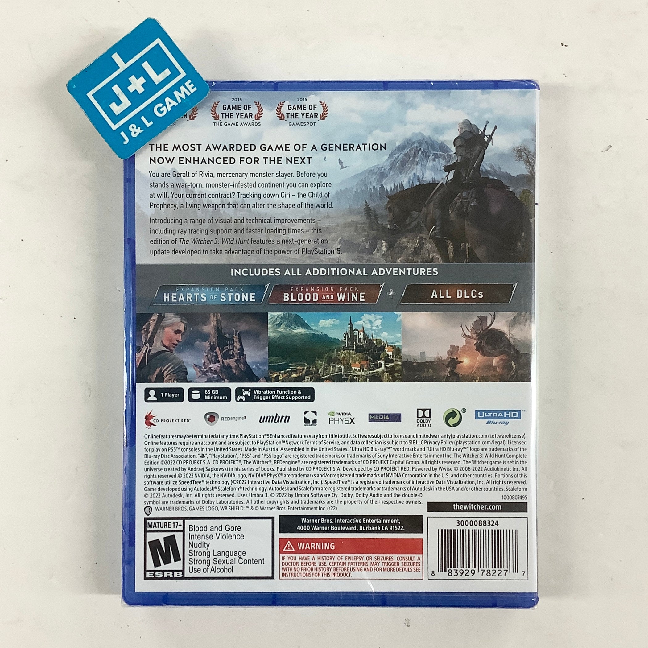 The Witcher 3: Wild Hunt (Complete Edition) - (PS5) PlayStation 5 Video Games WB Games