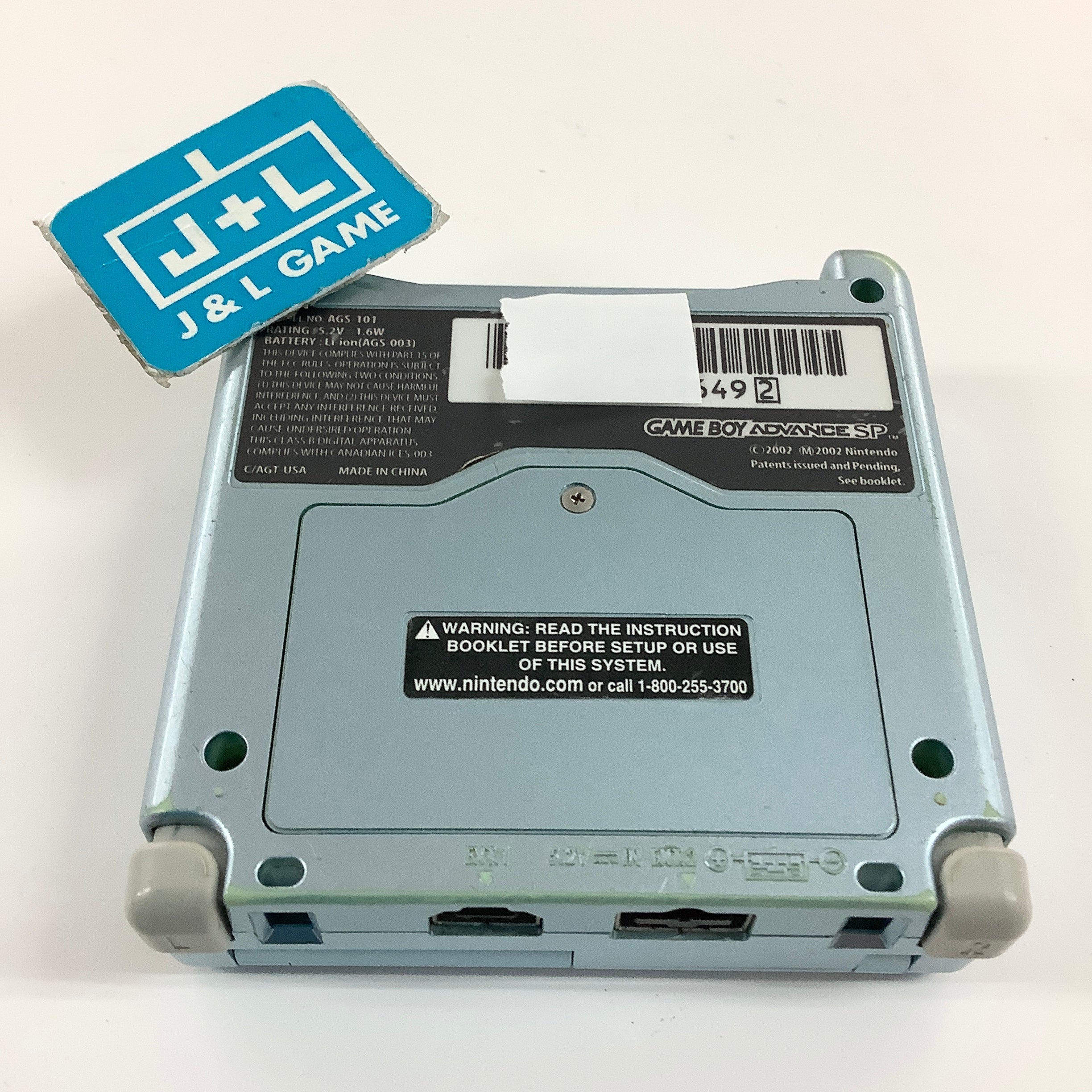 Nintendo Game Boy Advance SP Console AGS - 101 (Pearl Blue) - (GBA) Game Boy Advance SP [Pre-Owned]