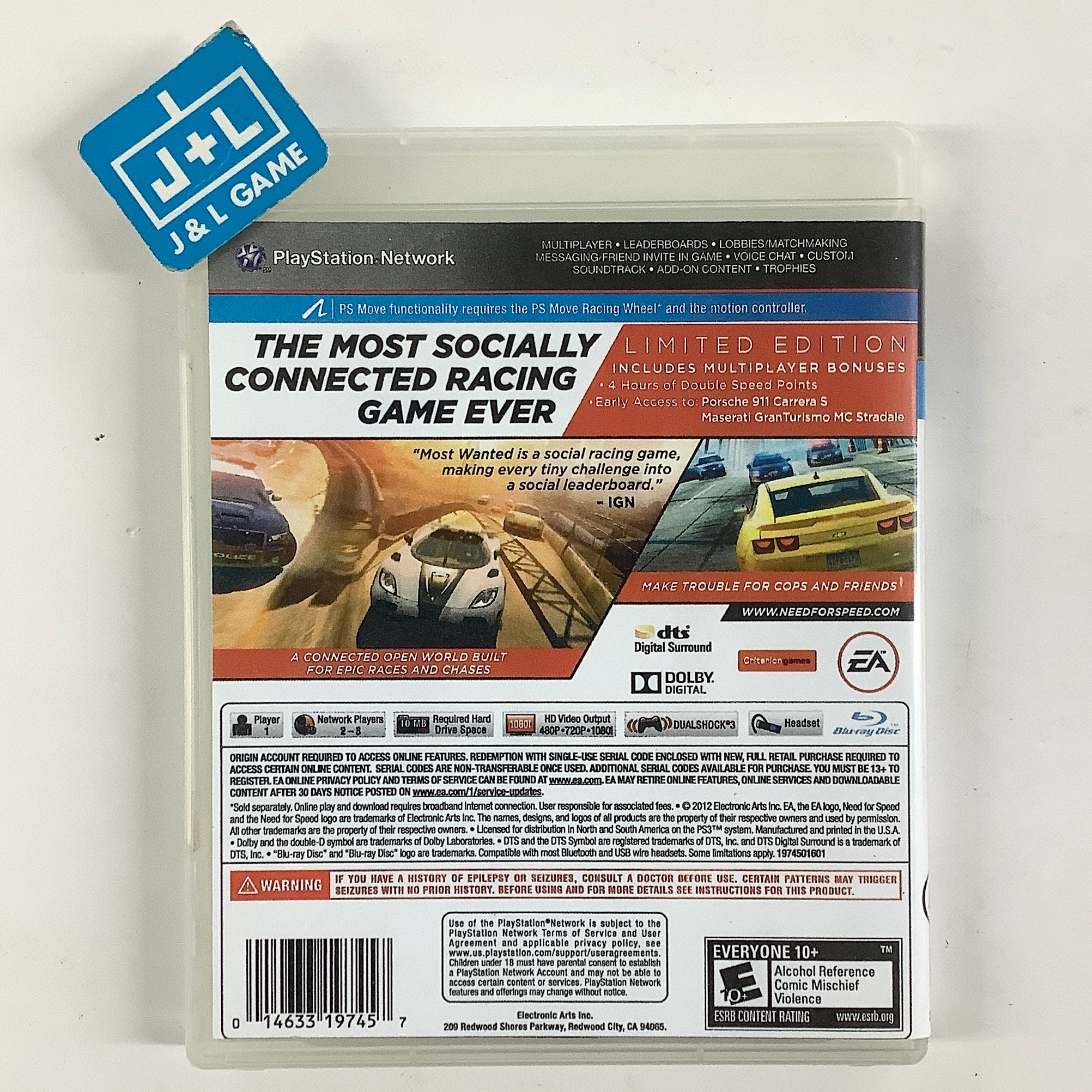 Need for Speed: Most Wanted (Limited Edition) - (PS3) Playstation 3 [Pre-Owned] Video Games Electronic Arts