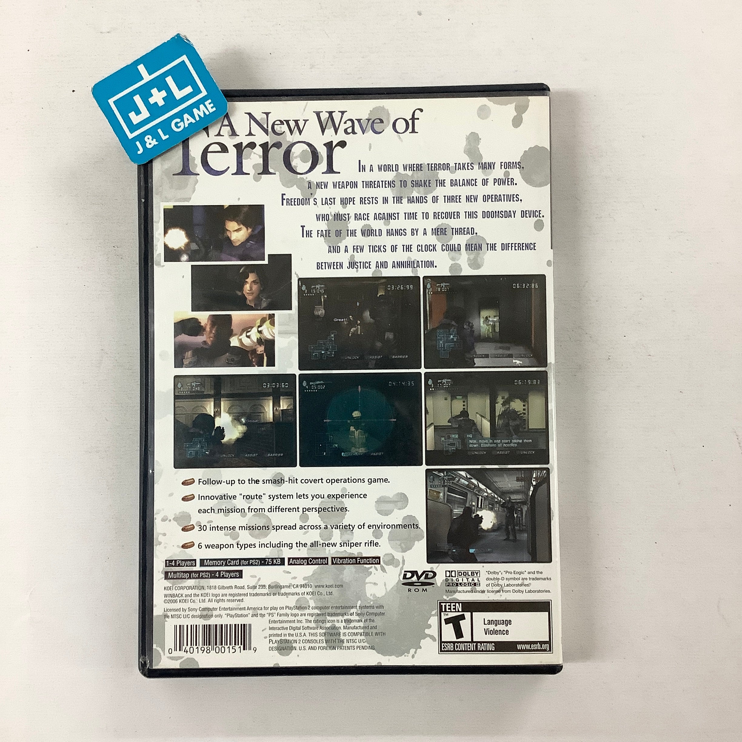 WinBack 2: Project Poseidon - (PS2) PlayStation 2 [Pre-Owned] Video Games Koei