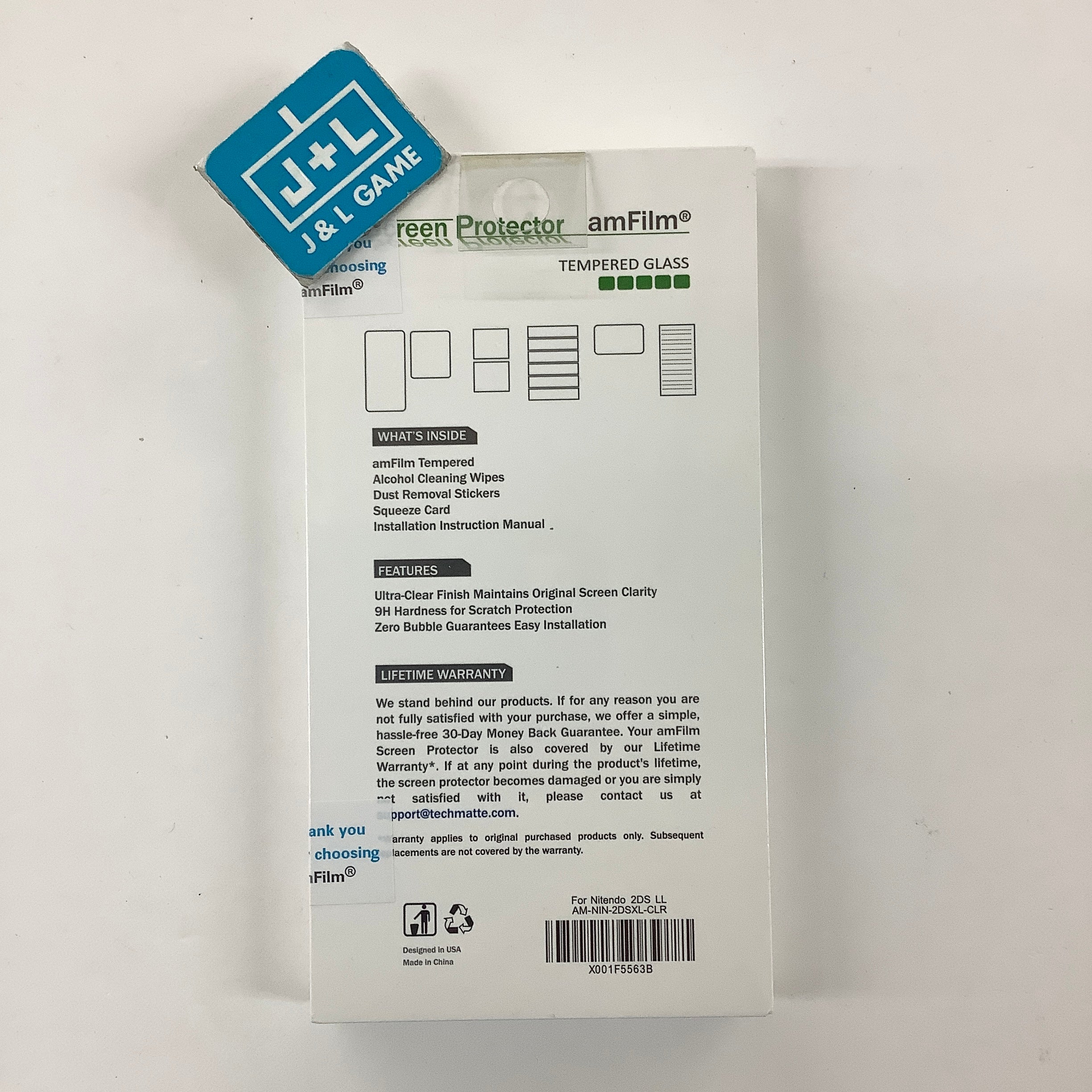 amFilm New Nintendo 2DS XL Screen Protector Pack Screen Protectors for New Nintendo 2DS XL 2017 (2 Protectors in Package) - Nintendo 3DS ACCESSORIES amFilm