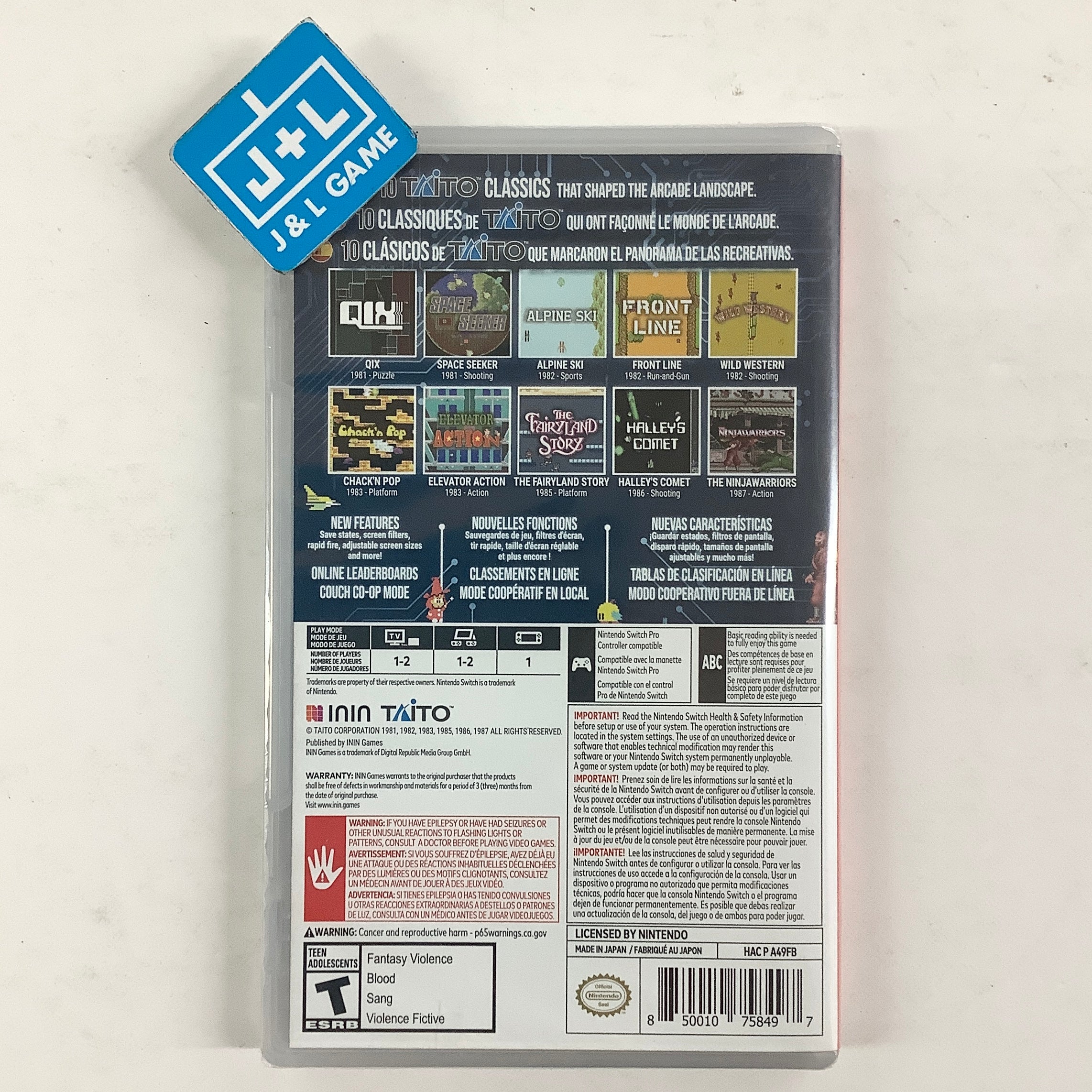 Taito Milestones - Nintendo Switch Video Games ININ