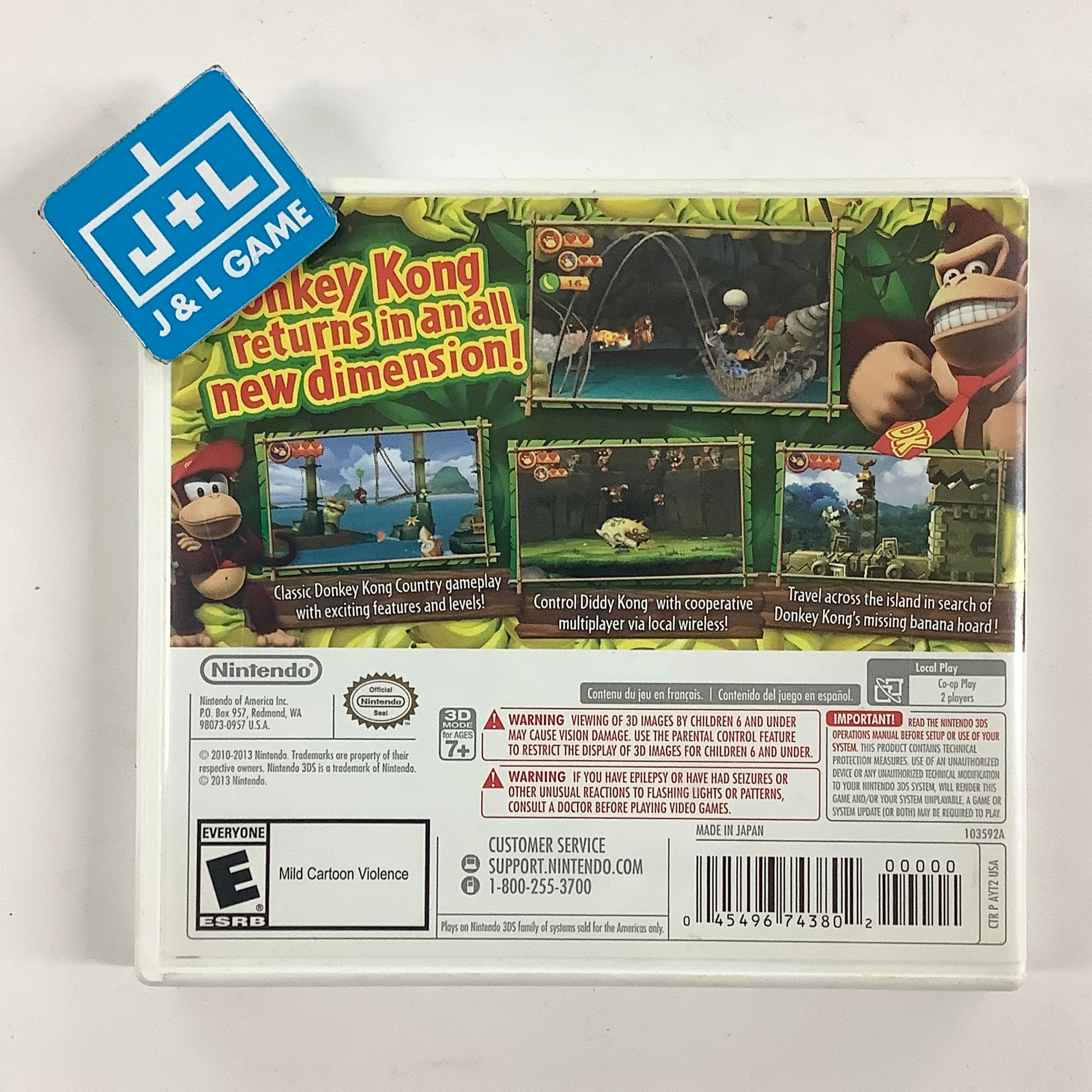 Donkey Kong Country Returns 3D (Nintendo Selects) - Nintendo 3DS [Pre-Owned] Video Games Nintendo