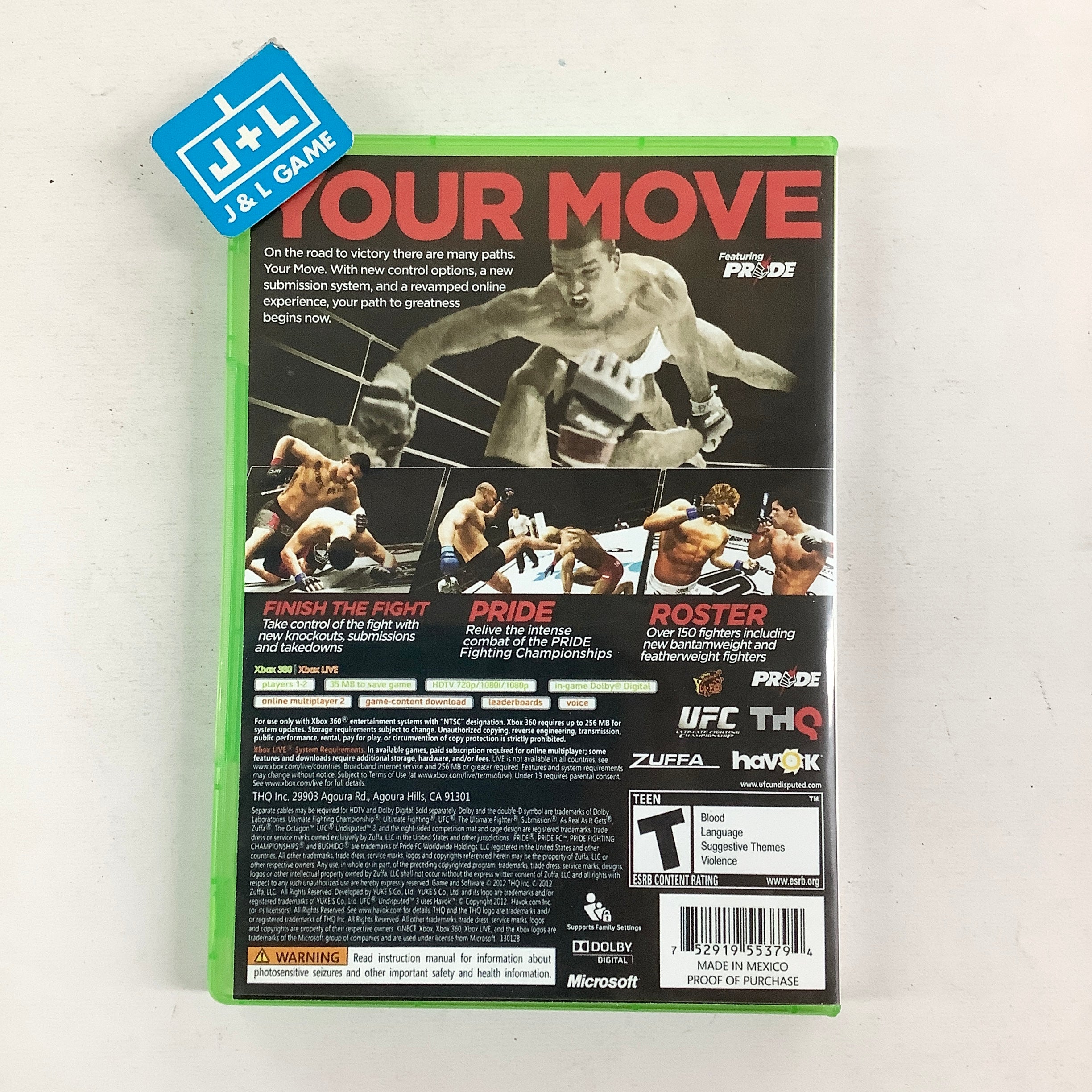 UFC Undisputed 3 - Xbox 360 [Pre-Owned] Video Games THQ