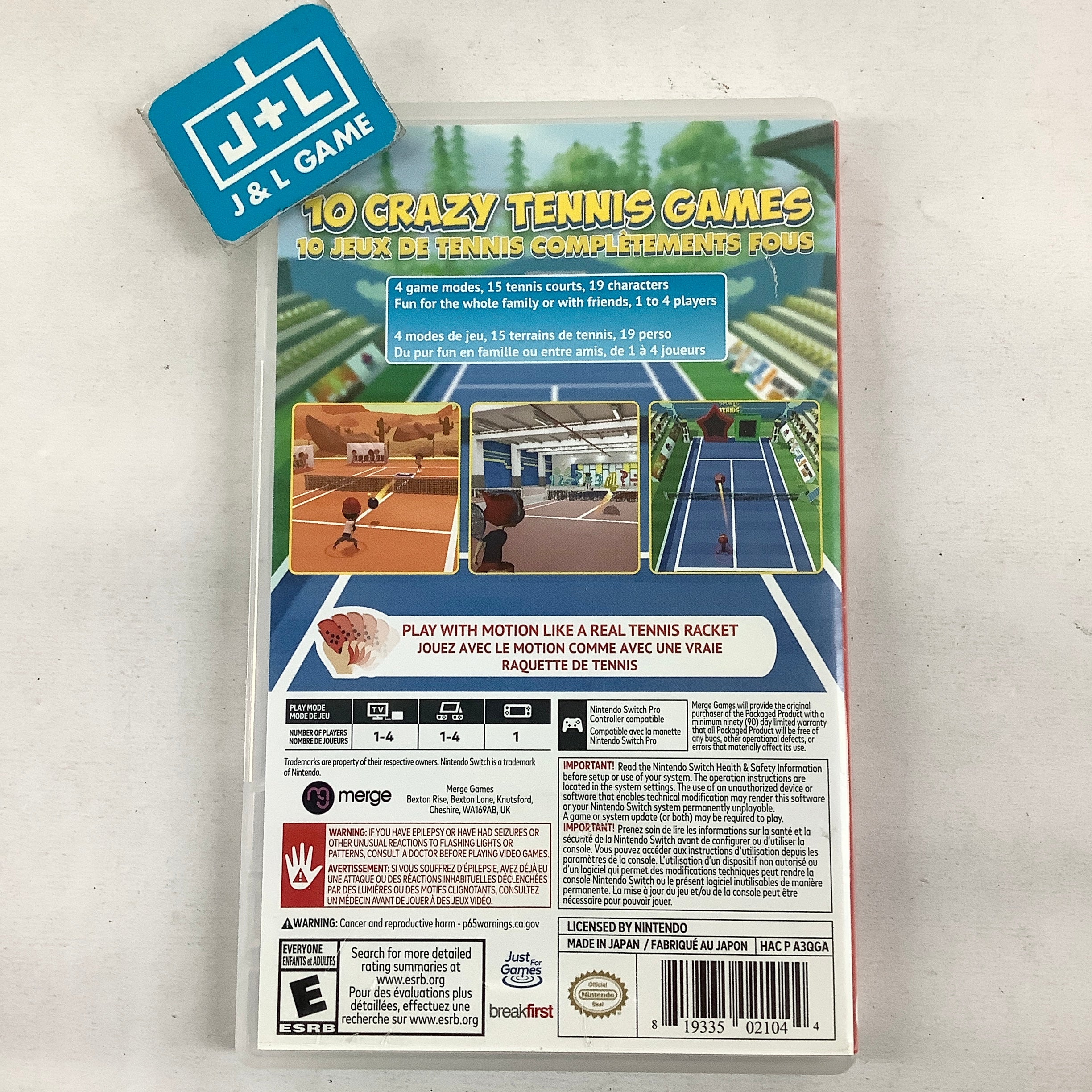 Instant Sports Tennis - (NSW) Nintendo Switch [Pre-Owned] Video Games Merge Games