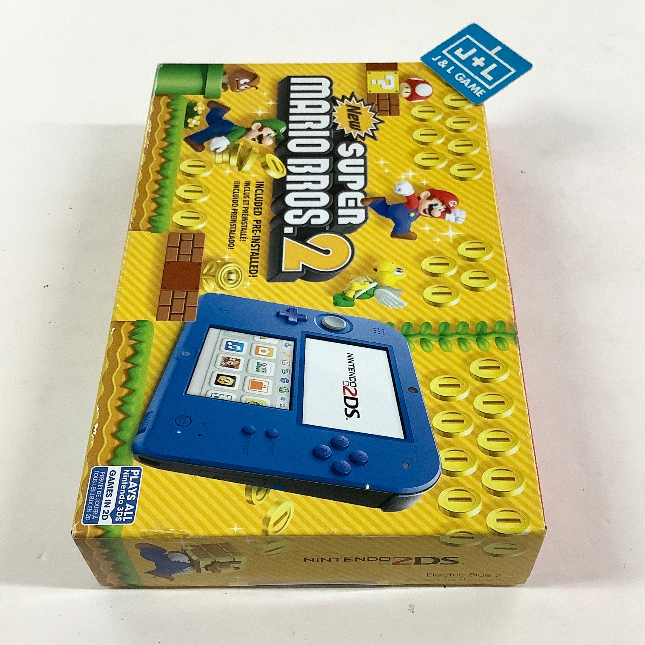 Nintendo 2DS Console - (Electric Blue) 2 with New Super Mario Bros. 2 (Game Pre-Installed) - Nintendo 3DS Consoles Nintendo
