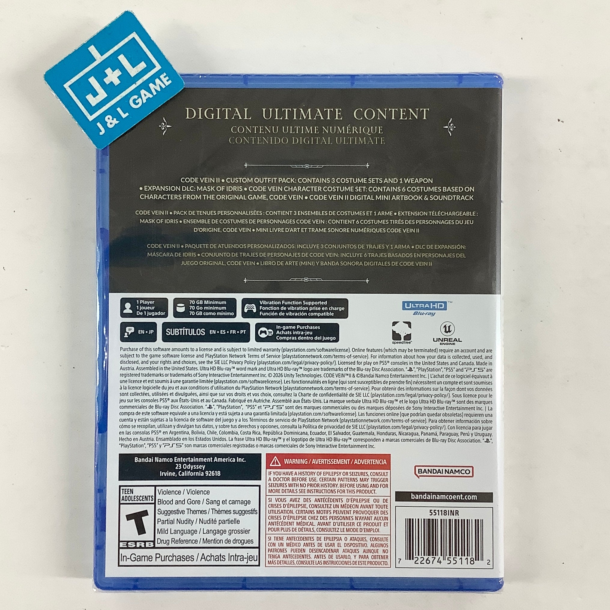 Code Vein II (Ultimate Edition) - (PS5) PlayStation 5 Video Games Bandai Namco
