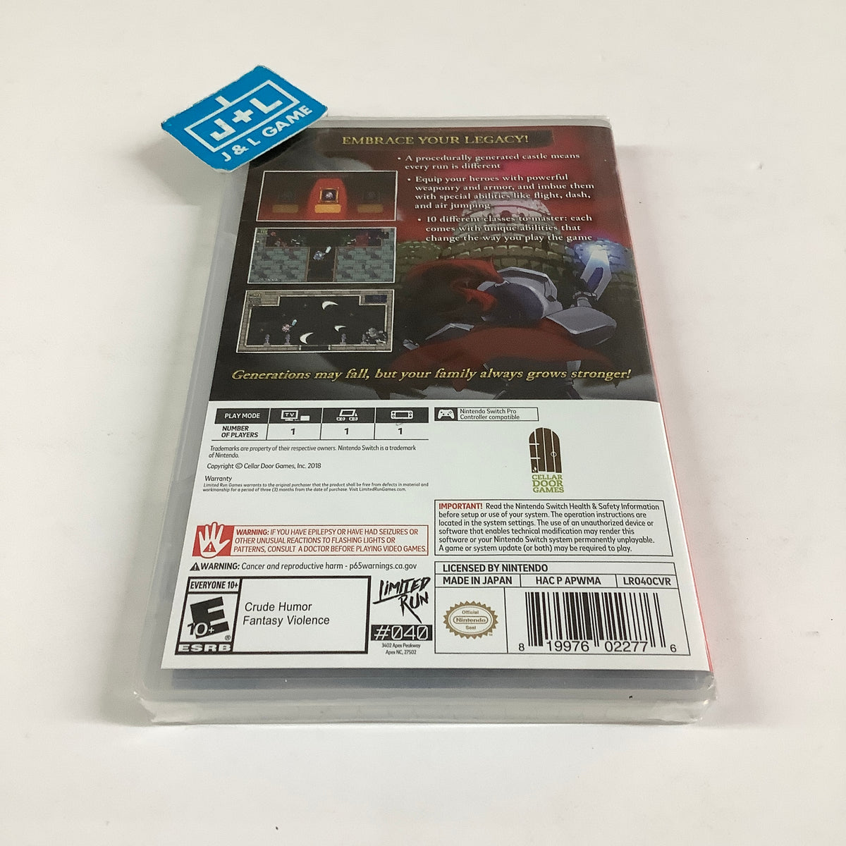 Rogue Legacy (Limited Run #040) - (NSW) Nintendo Switch Video Games Limited Run Games