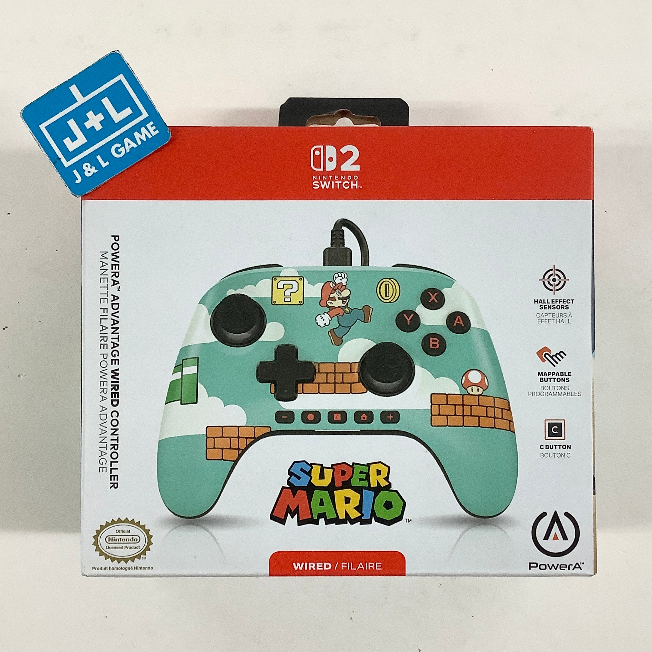 PowerA Advantage Wired Controller (Mario Time) - (NS2) Nintendo Switch 2 Video Games PowerA