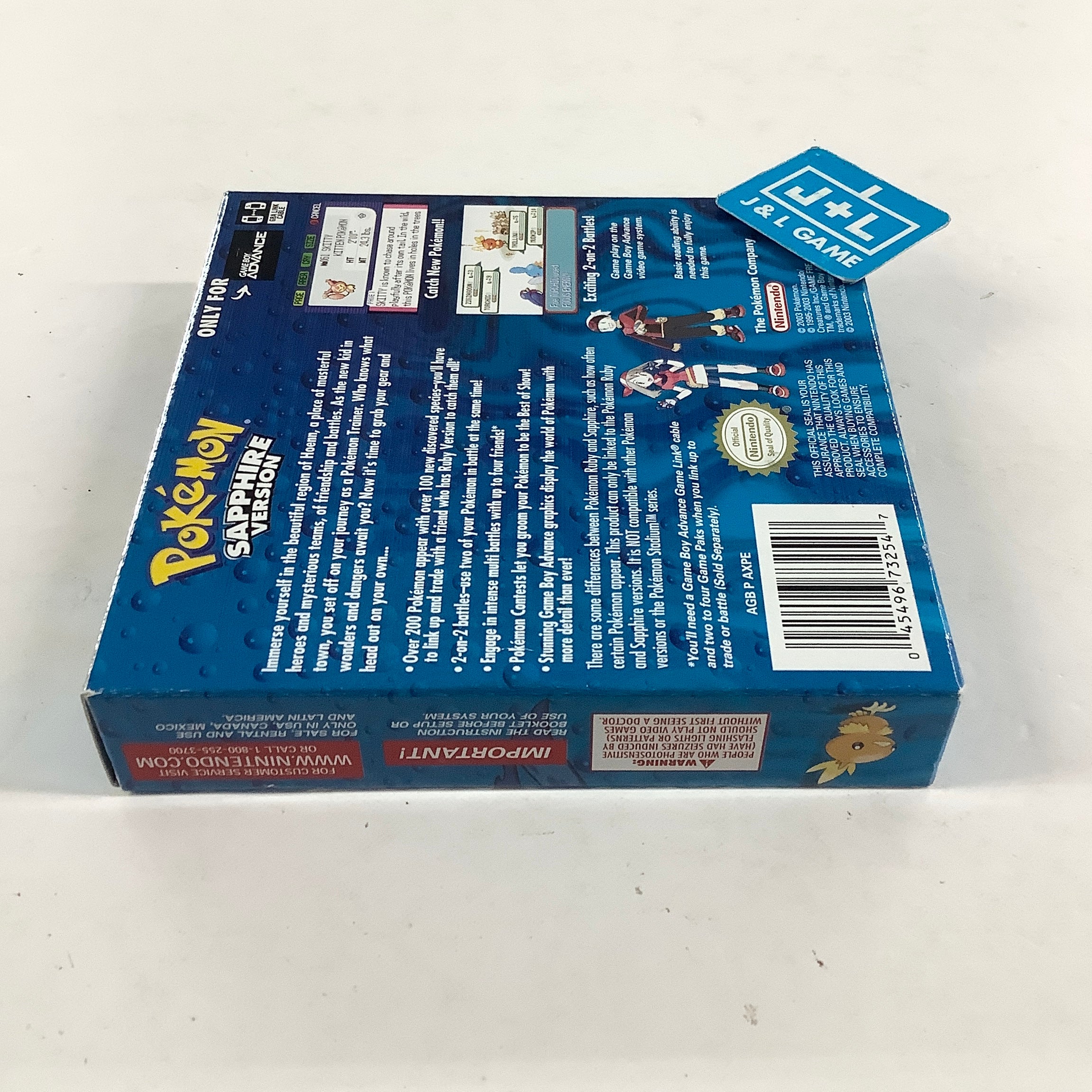 Pokemon Sapphire Version - (GBA) Game Boy Advance [Pre-Owned] Video Games Nintendo