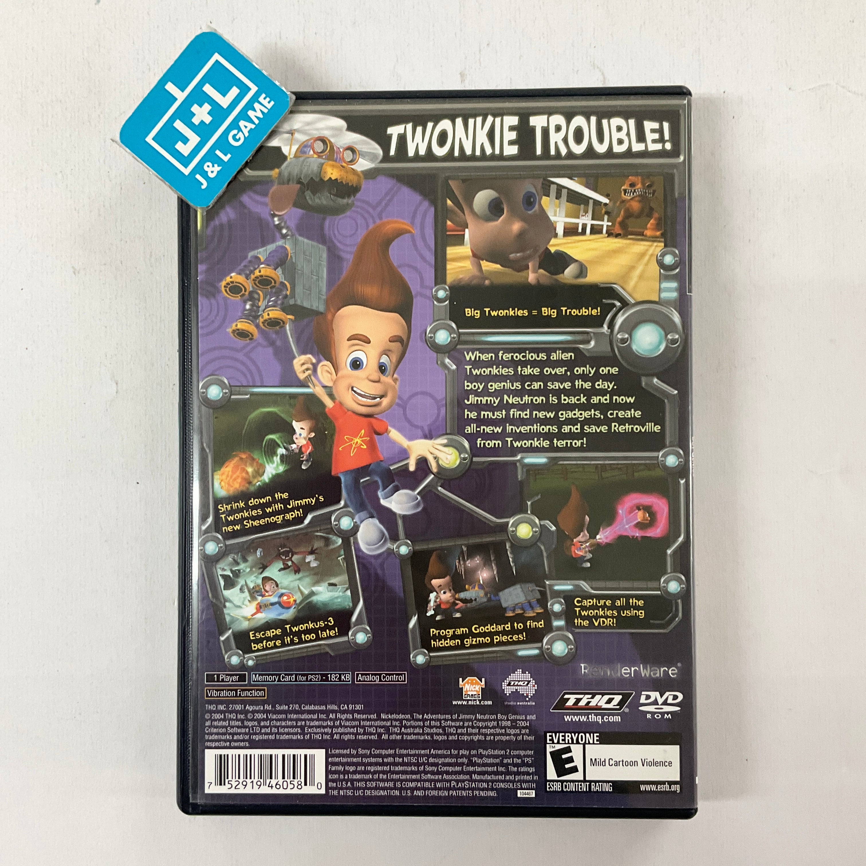 The Adventures of Jimmy Neutron Boy Genius: Attack of the Twonkies - (PS2) PlayStation 2 [Pre-Owned] Video Games THQ