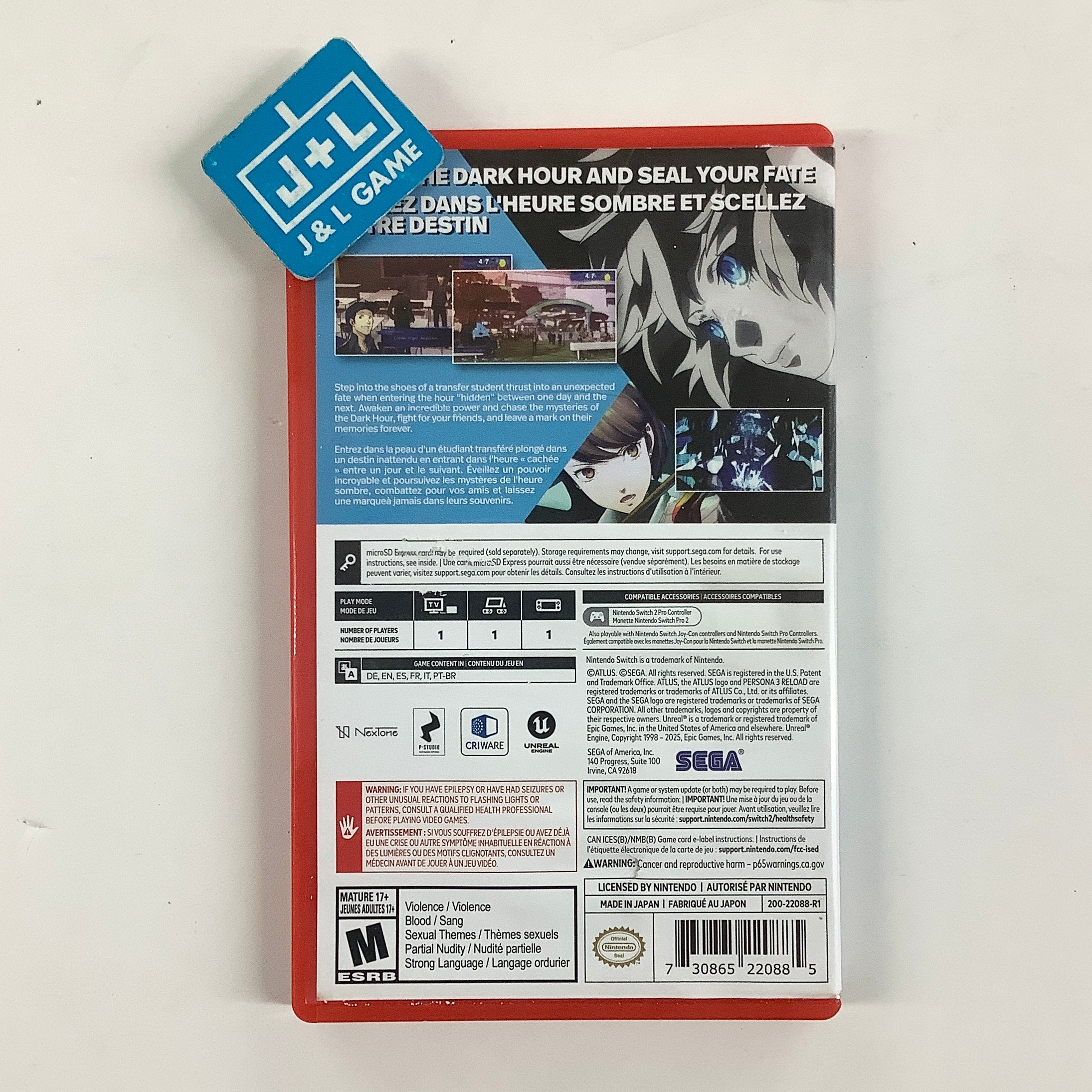 Persona 3 Reload - (NS2) Nintendo Switch 2 [Pre-Owned] Video Games SEGA