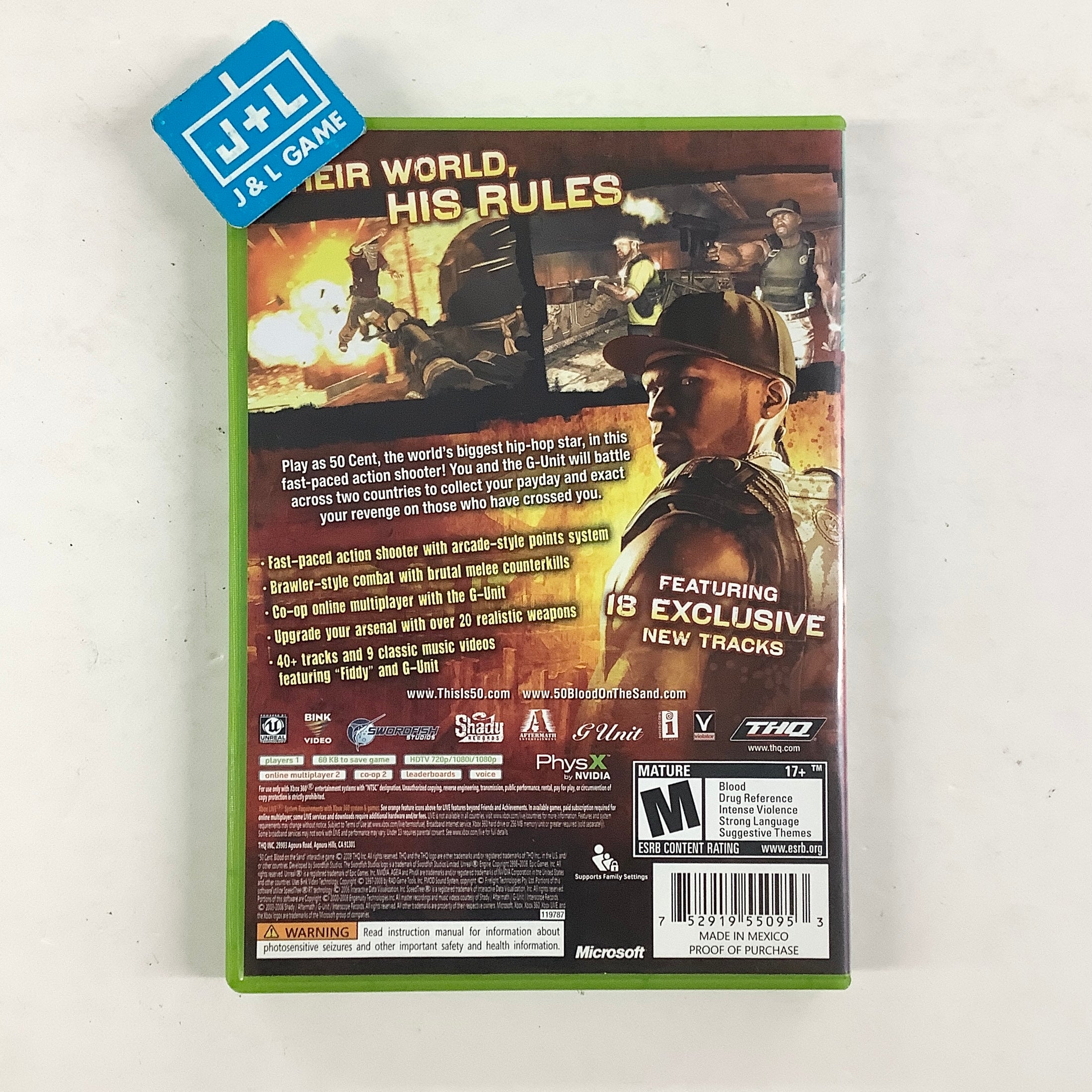 50 Cent: Blood on the Sand - Xbox 360 [Pre-Owned] Video Games THQ
