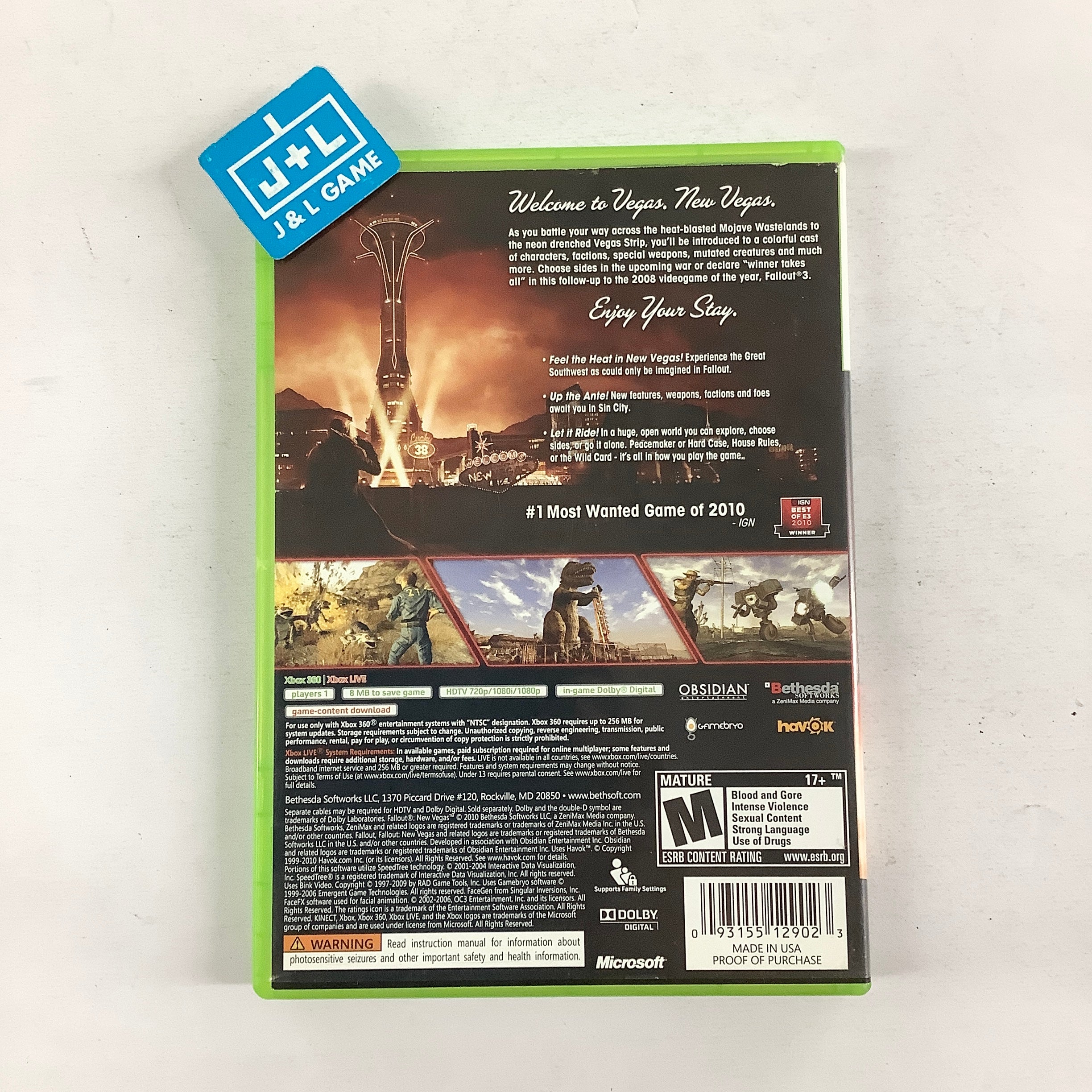 Fallout: New Vegas - Xbox 360 [Pre-Owned] Video Games Bethesda Softworks