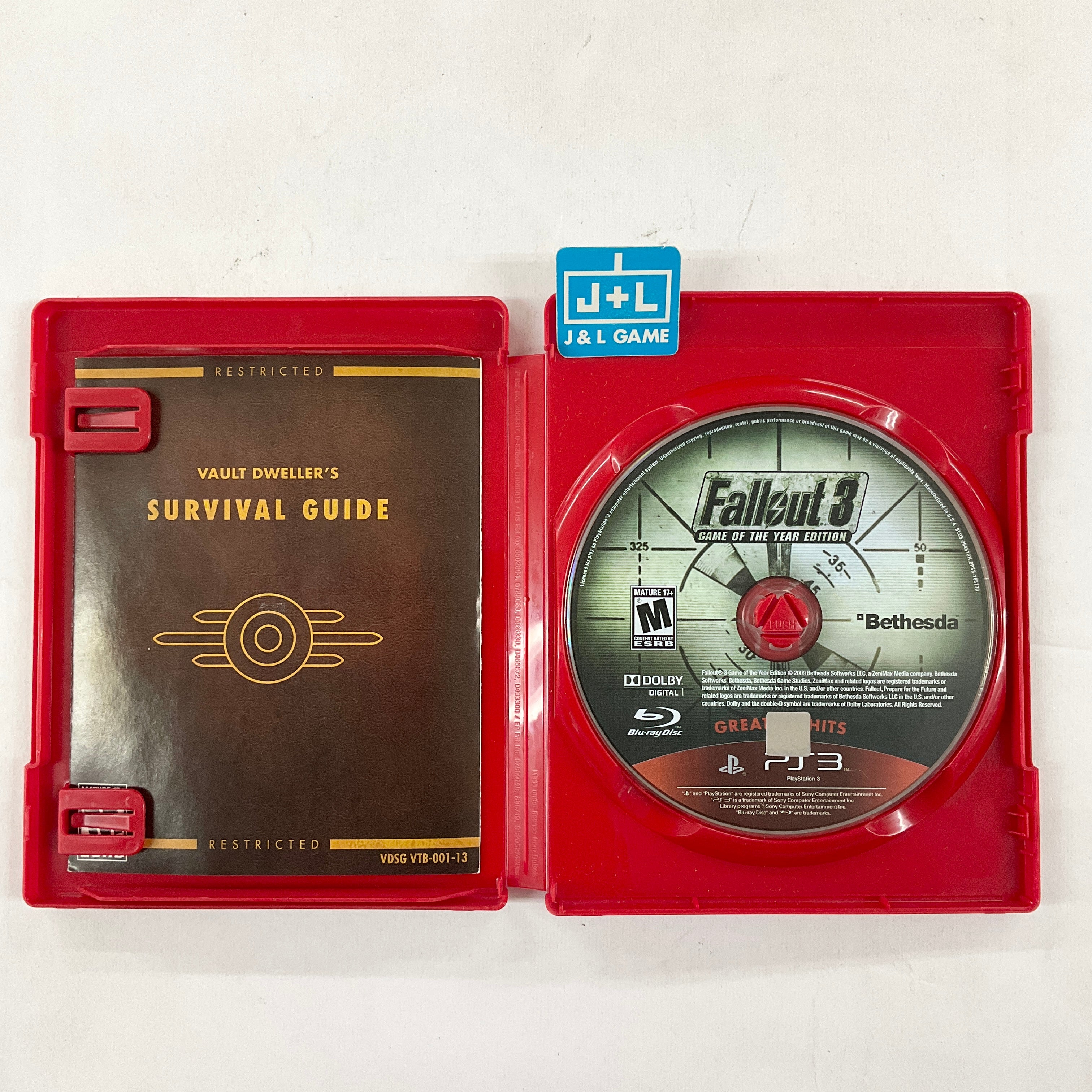 Fallout 3: Game of the Year Edition (Greatest Hits) - (PS3) PlayStation 3 [Pre-Owned] Video Games Bethesda Softworks
