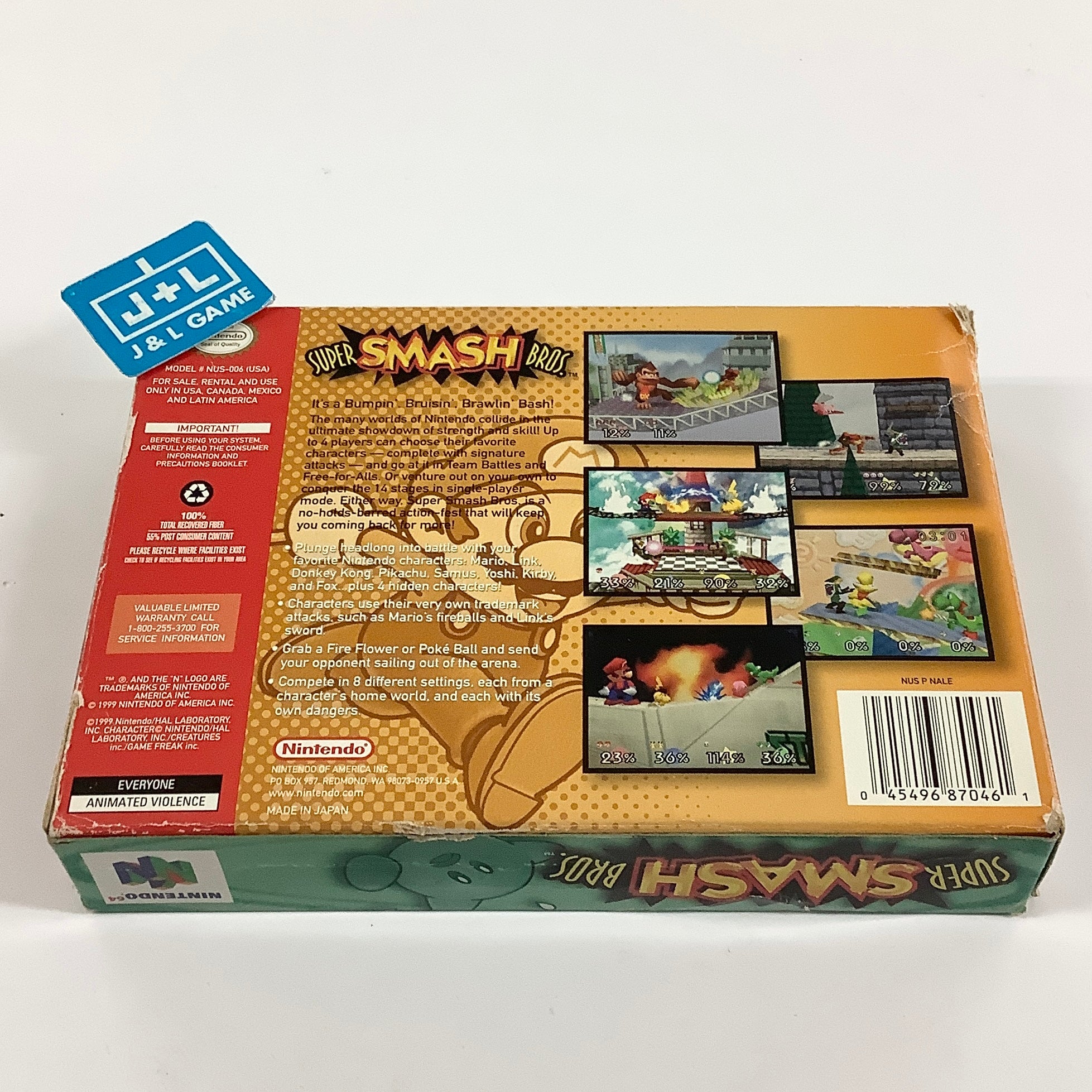 Super Smash Bros. - (N64) Nintendo 64 [Pre-Owned] Video Games Nintendo