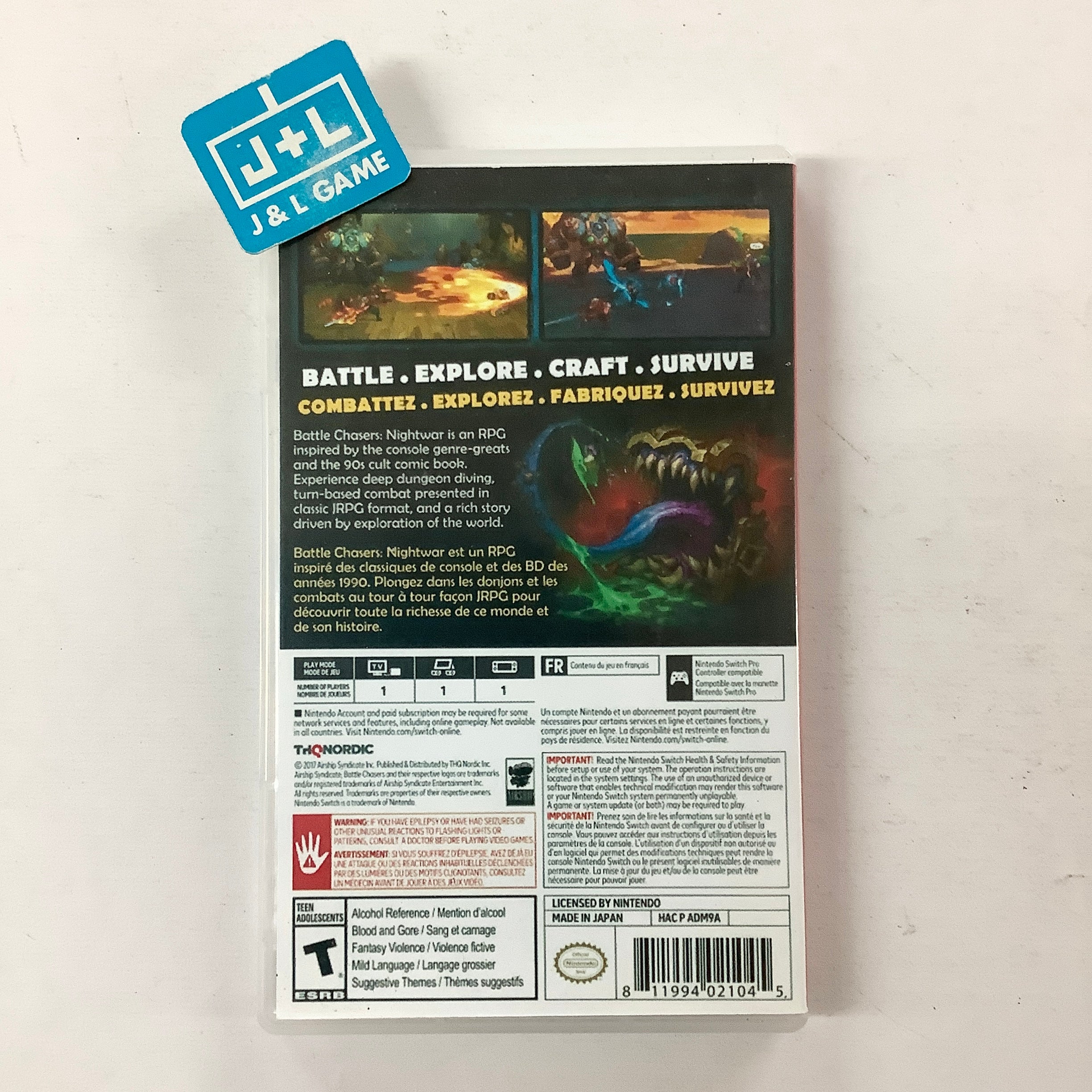 Battlechasers: Nightwar - (NSW) Nintendo Switch [Pre-Owned] Video Games THQ Nordic   