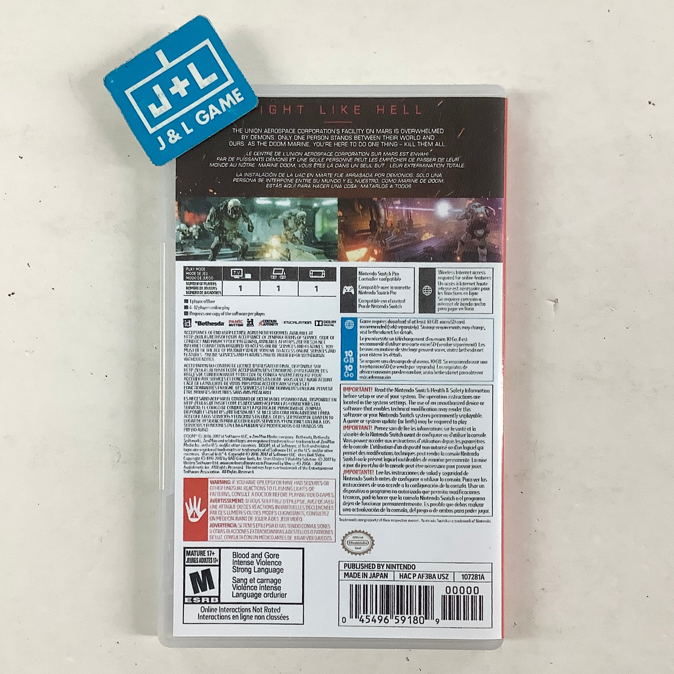 Doom - (NSW) Nintendo Switch [Pre-Owned] Video Games Nintendo