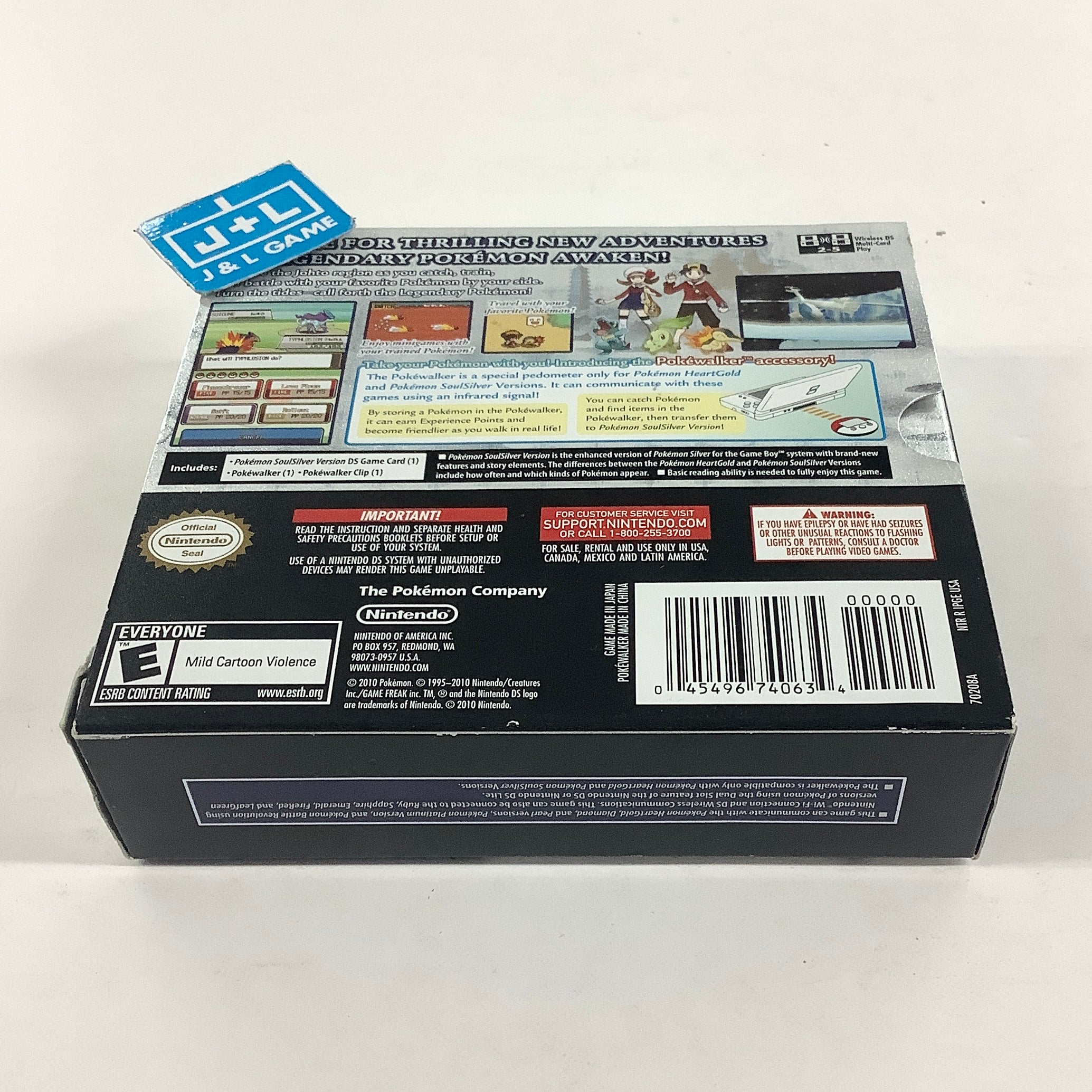 Pokemon SoulSilver Version (W/ Pokewalker)- (NDS) Nintendo DS [Pre-Owned] Video Games Nintendo