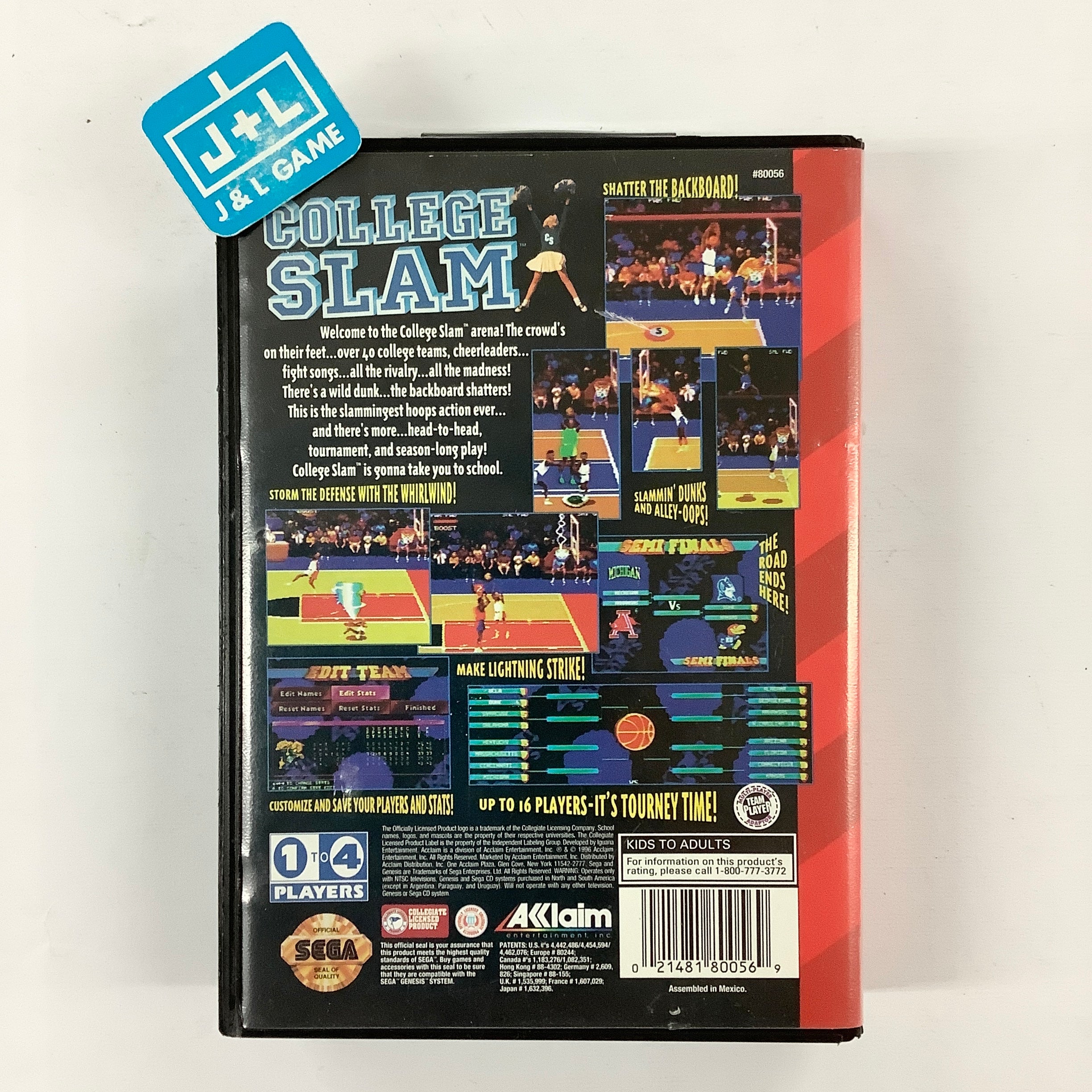 College Slam - (SG) SEGA Genesis [Pre-Owned] Video Games Acclaim   