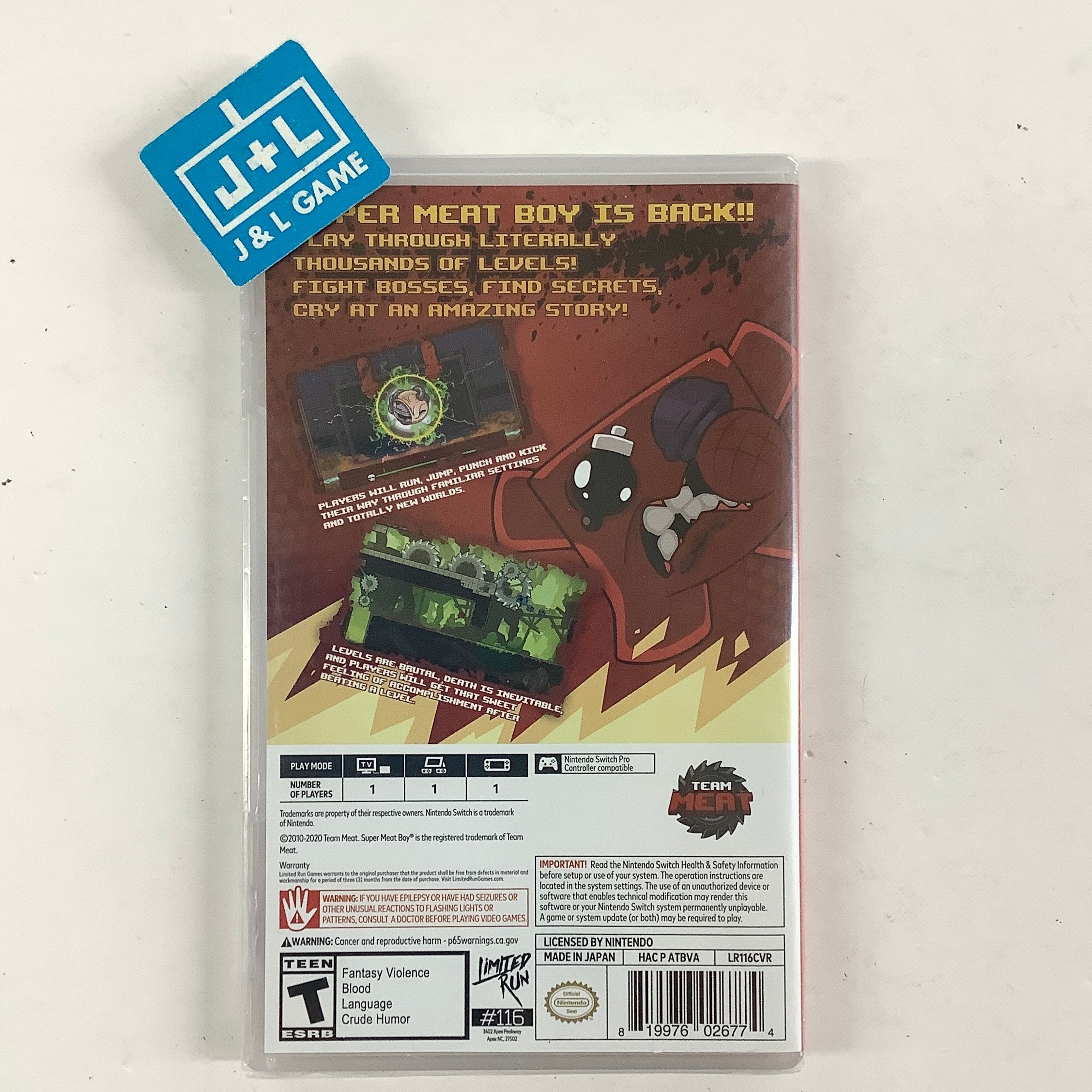 Super Meat Boy Forever (Limited Run #116) (Alt. Cover) - (NSW) Nintendo Switch Video Games Limited Run Games