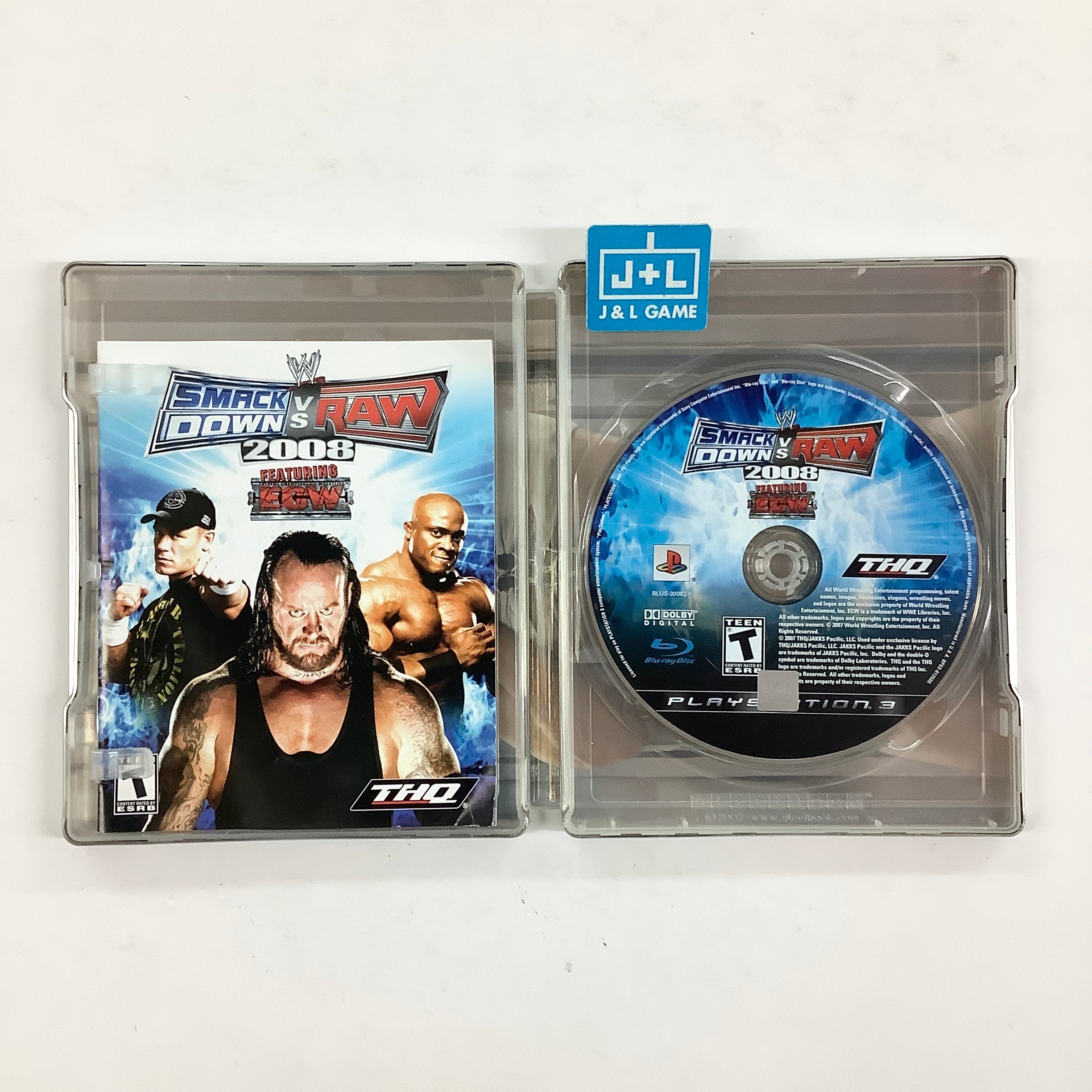 WWE SmackDown vs. Raw 2008 (Steel Book) - (PS3) PlayStation 3 [Pre-Owned] Video Games THQ