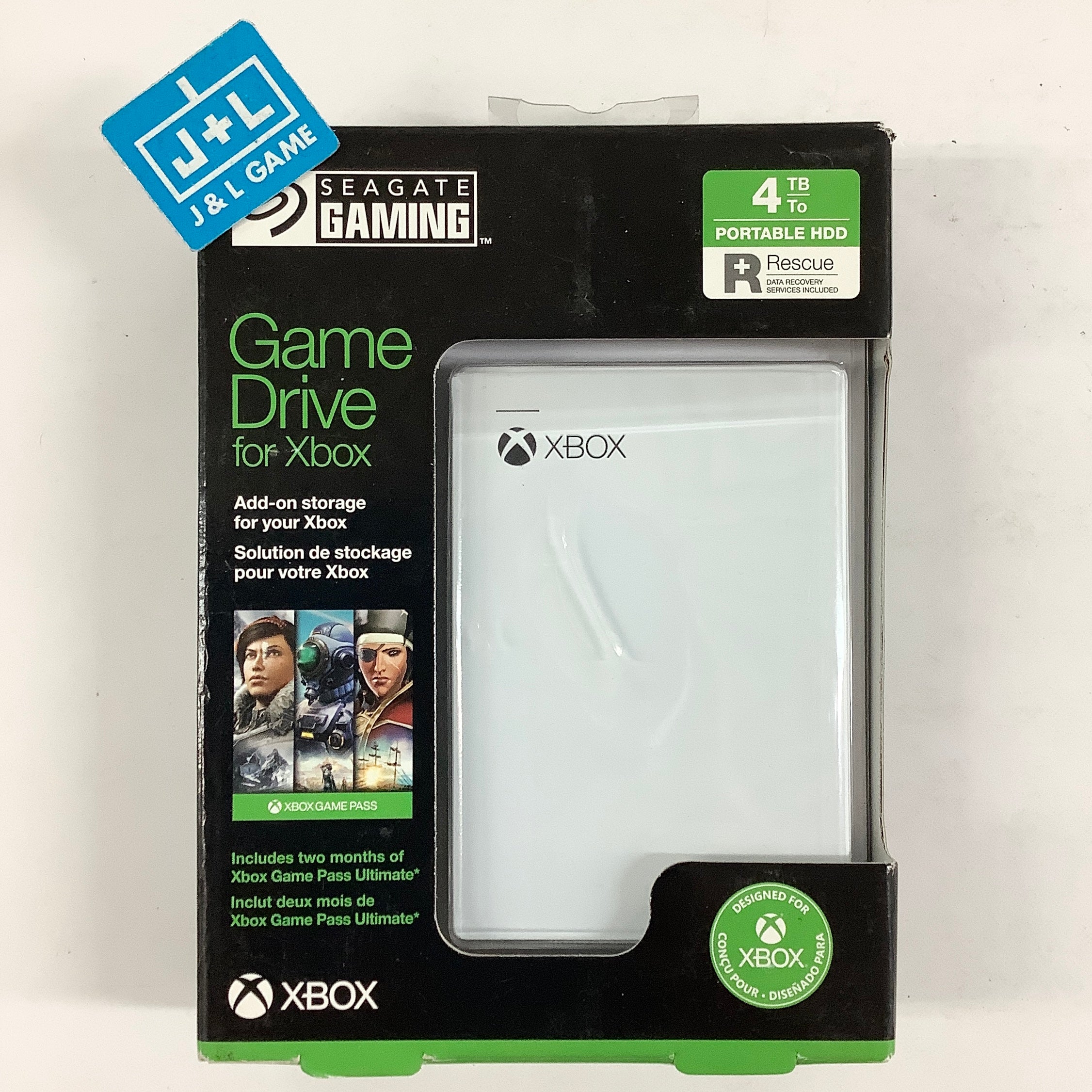 Seagate Game Drive for Xbox Game Pass Special Edition 4TB (White - (XB1) Xbox One ACCESSORIES Seagate