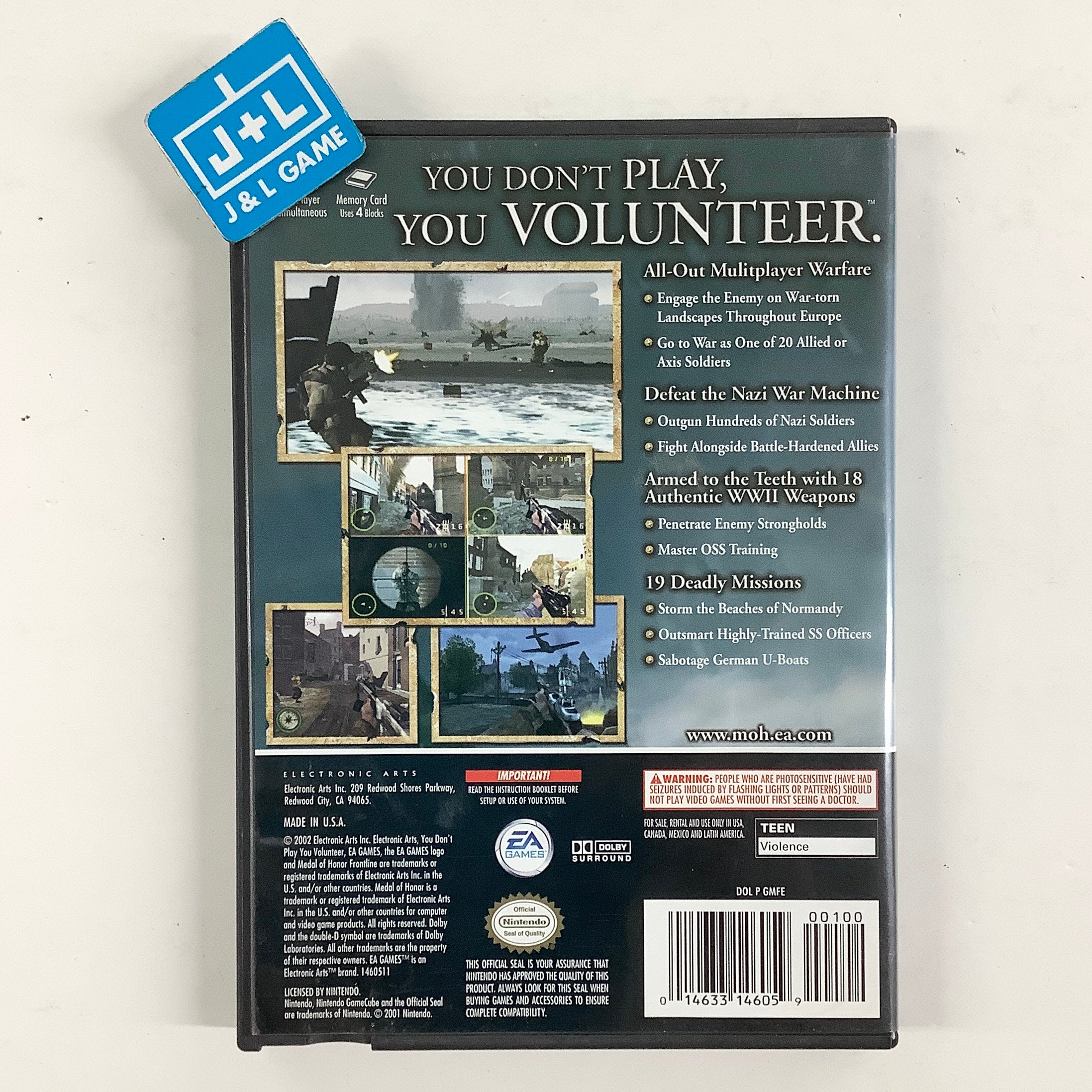 Medal of Honor: Frontline - (GC) GameCube [Pre-Owned] Video Games EA Games