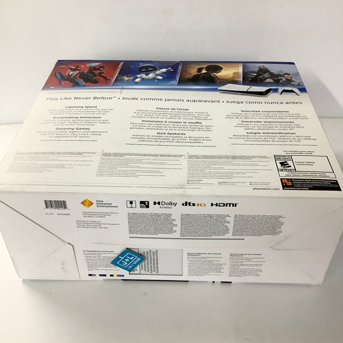 SONY PlayStation 5 Console Slim Disc Edition 1 TB (Model CFI-2115) - (PS5) PlayStation 5 CONSOLE PlayStation