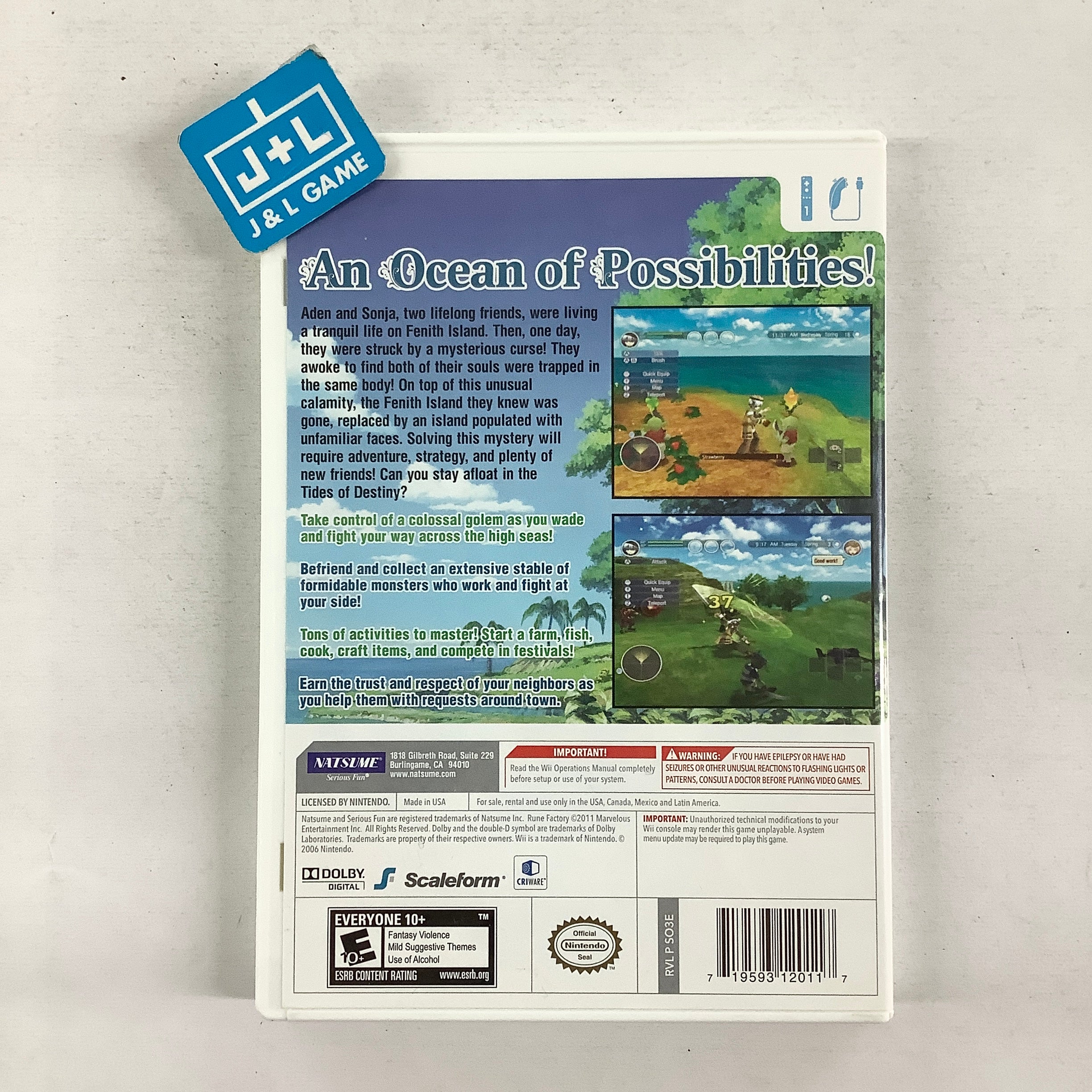 Rune Factory: Tides of Destiny - Nintendo Wii [Pre-Owned] Video Games Natsume