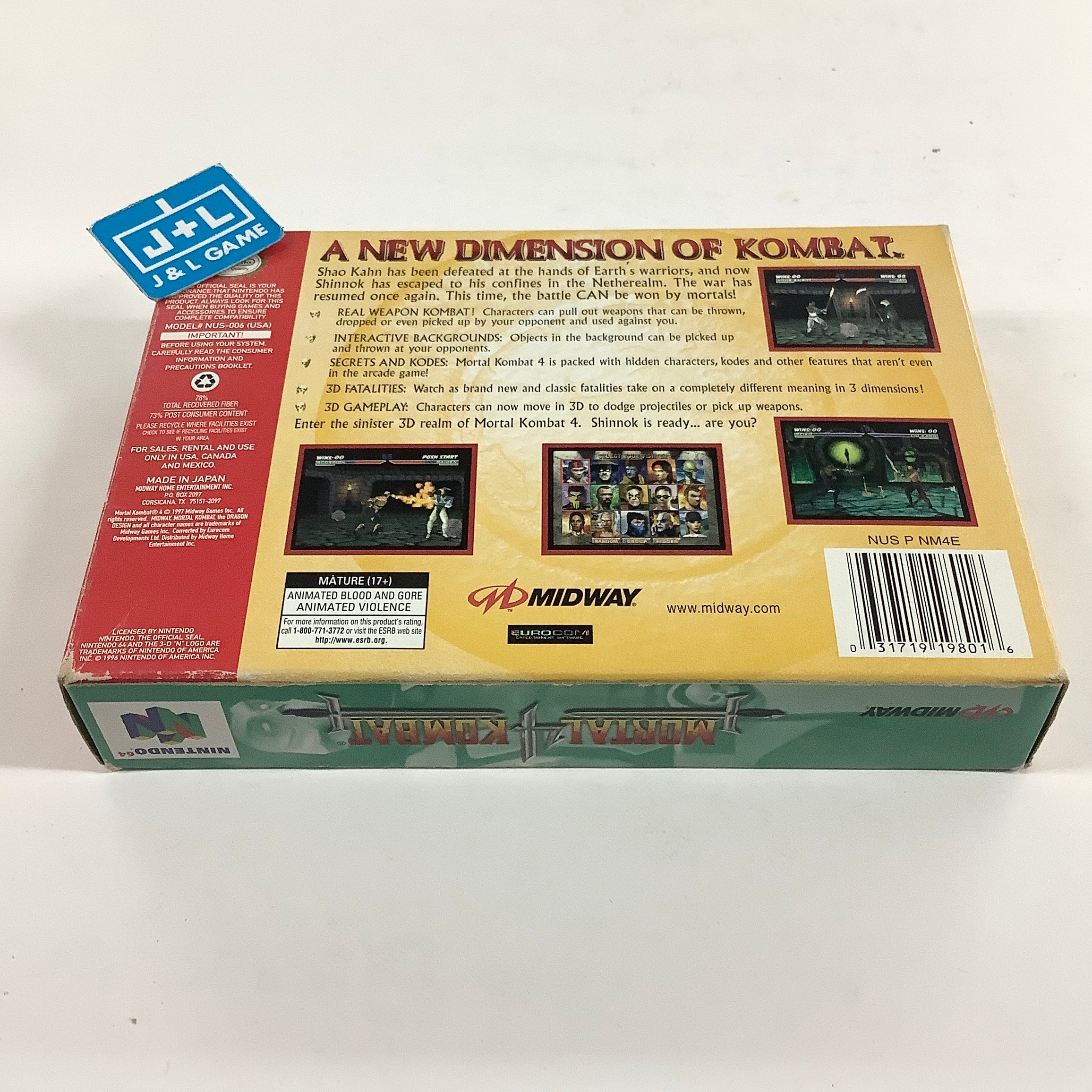 Mortal Kombat 4 - (N64) Nintendo 64 [Pre-Owned] Video Games Midway