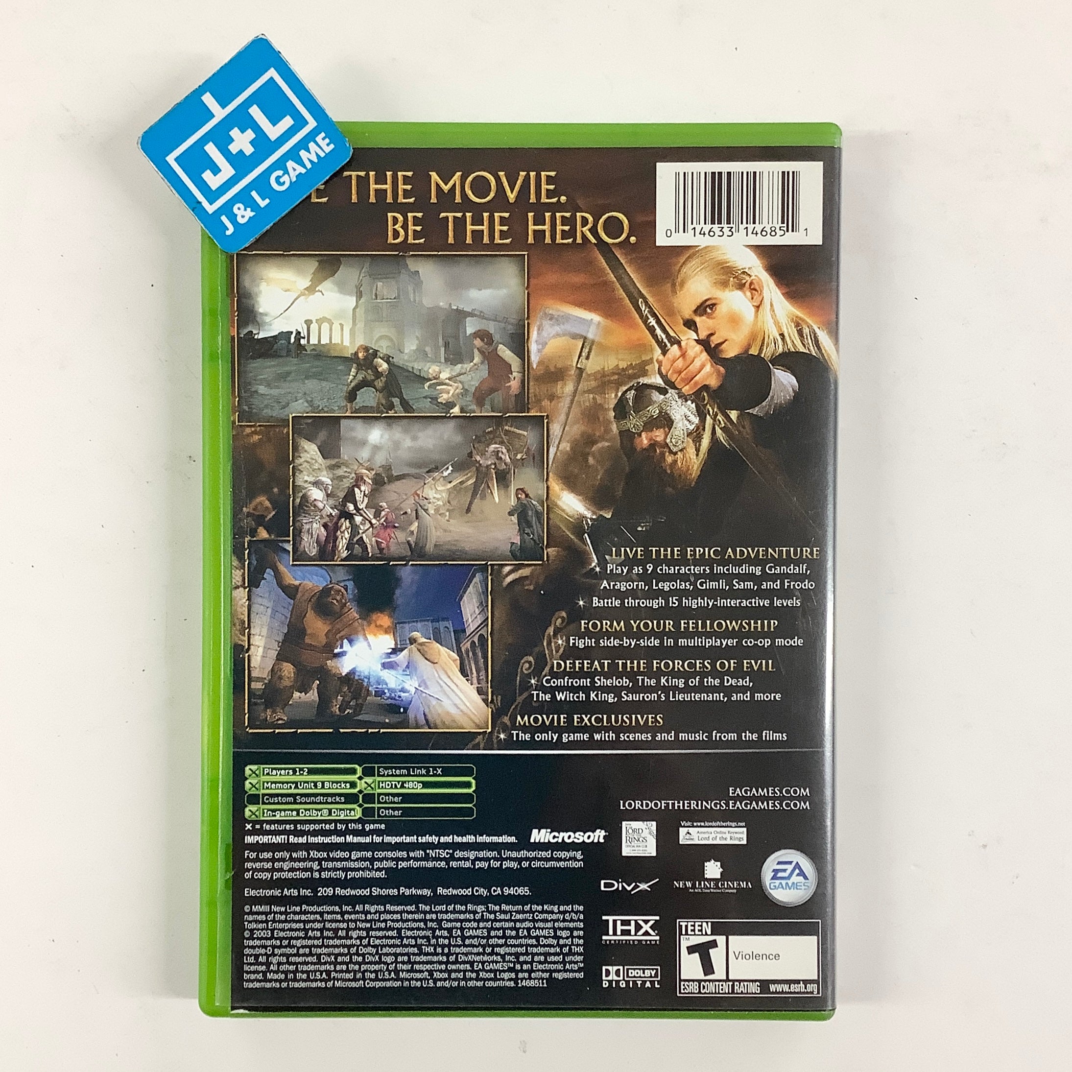 The Lord of the Rings: The Return of the King - (XB) Xbox [Pre-Owned] Video Games EA Games