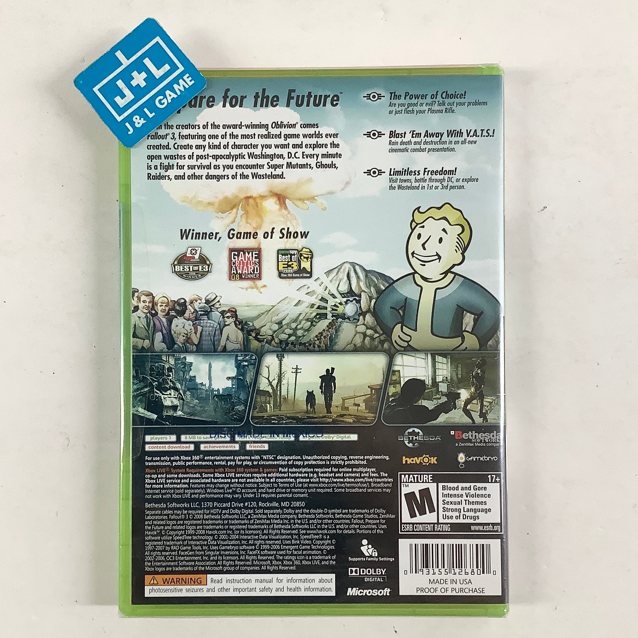 Fallout 3 - Xbox 360 Video Games Bethesda Softworks
