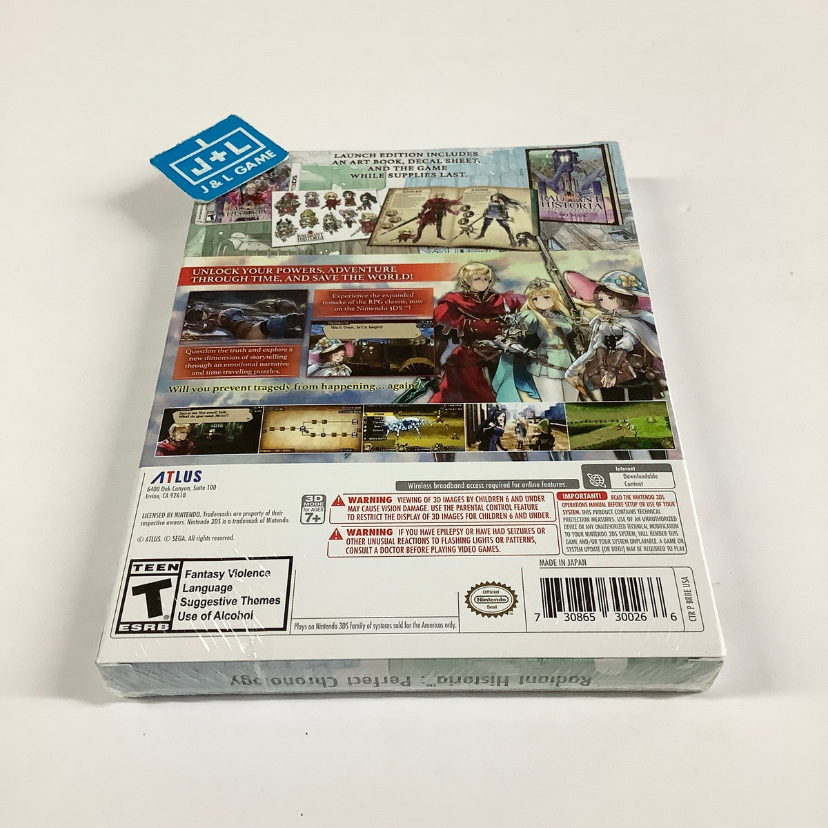 Radiant Historia: Perfect Chronology (Launch Edition) - Nintendo 3DS Video Games Atlus