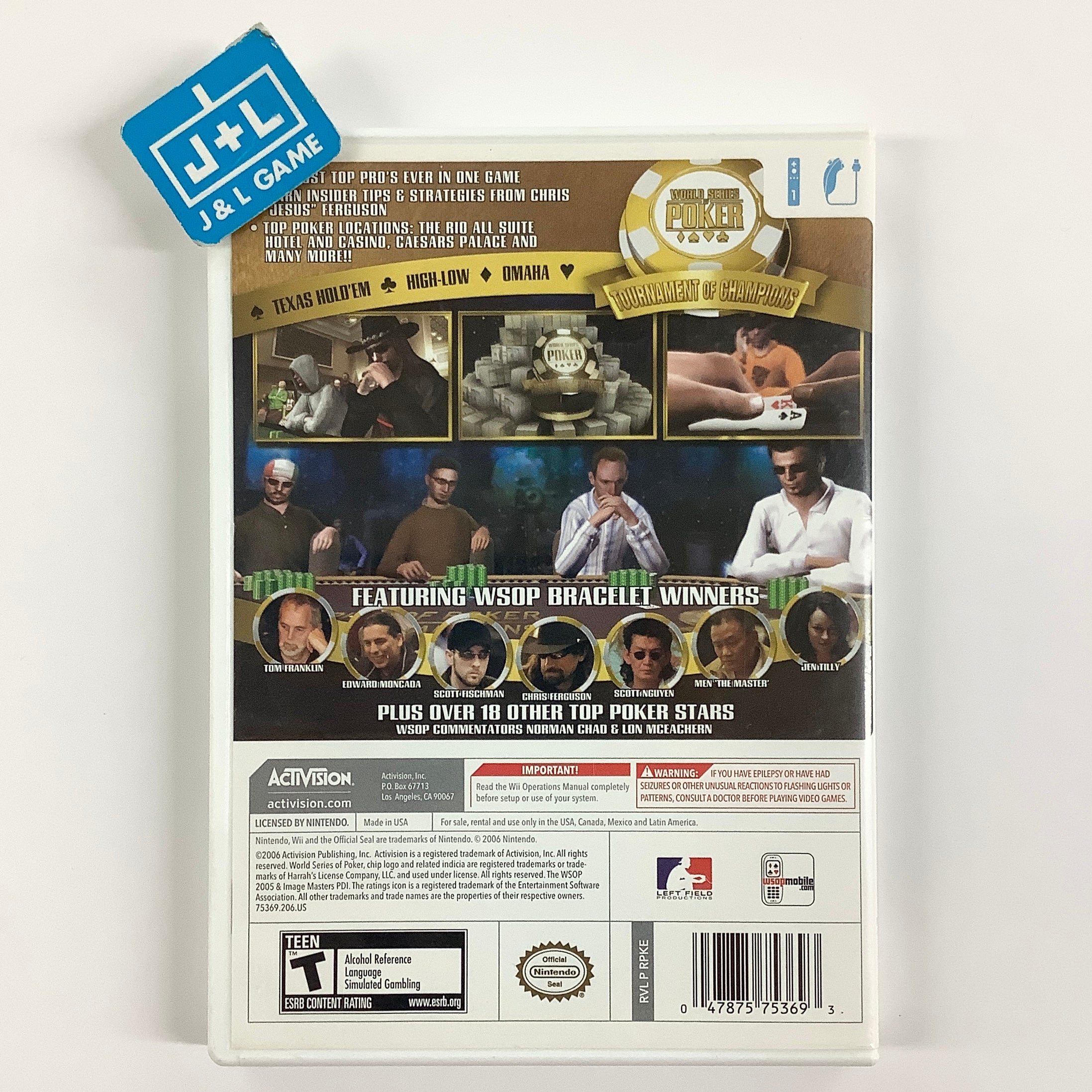 World Series of Poker: Tournament of Champions (2007 Edition) - Nintendo Wii [Pre-Owned] Video Games ACTIVISION