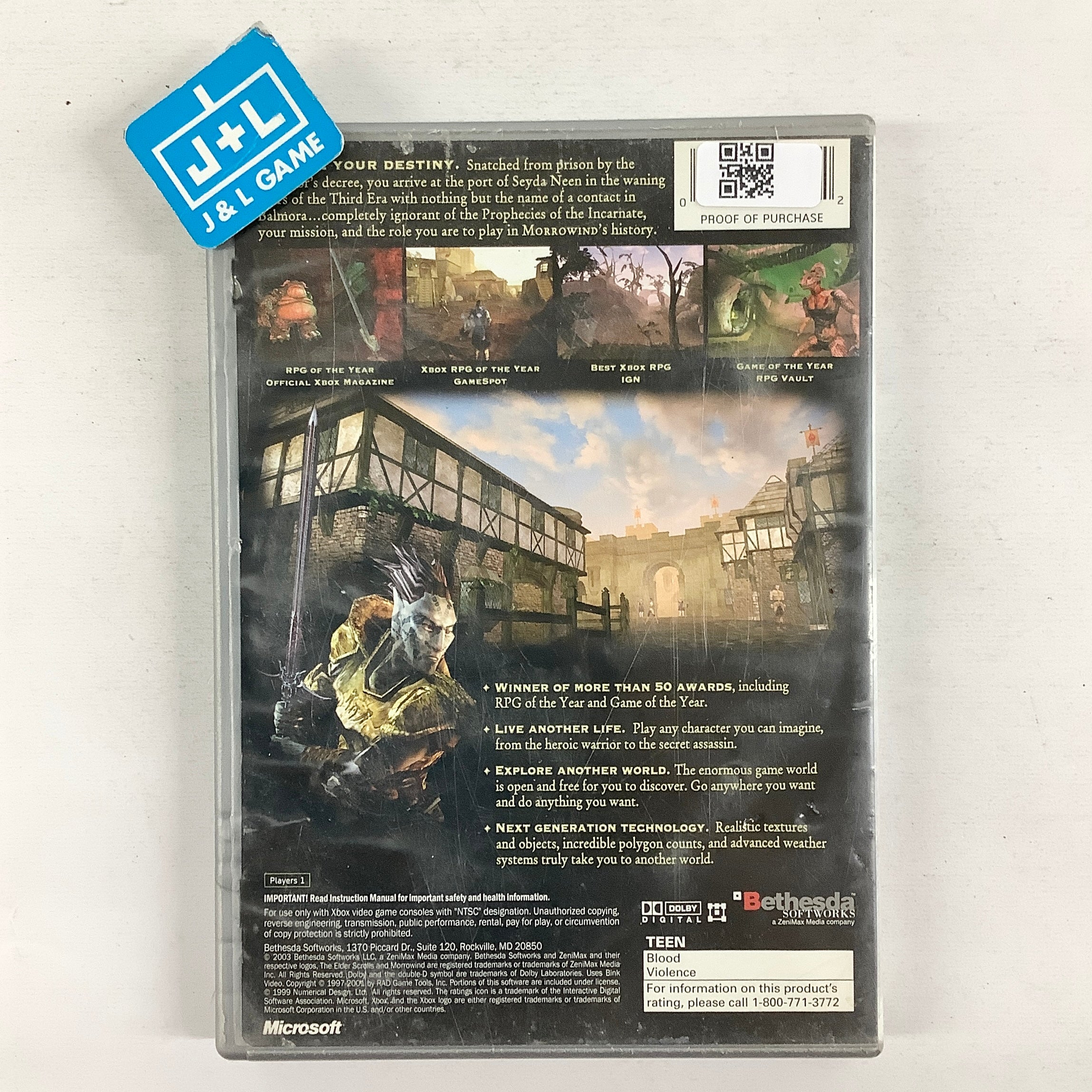 The Elder Scrolls III: Morrowind (Platinum Hits) - (XB) Xbox [Pre-Owned] Video Games Bethesda Softworks