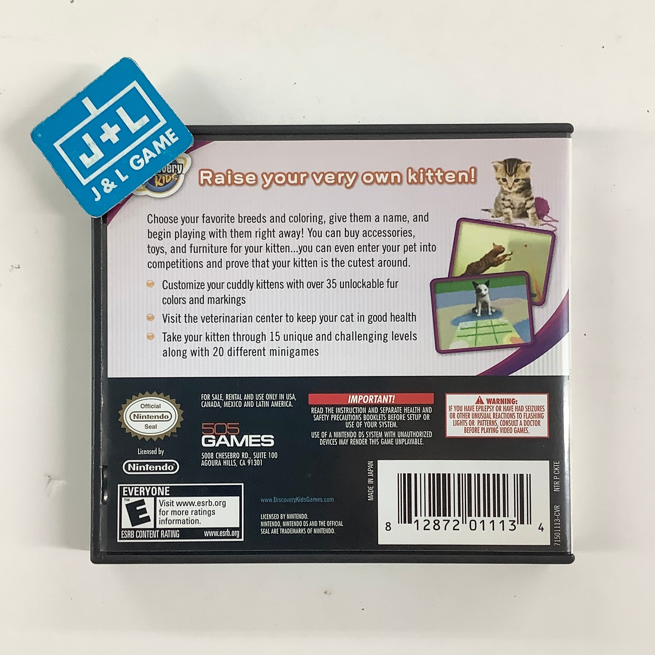 Discovery Kids: Kitten Corner - (NDS) Nintendo DS [Pre-Owned] Video Games 505 Games