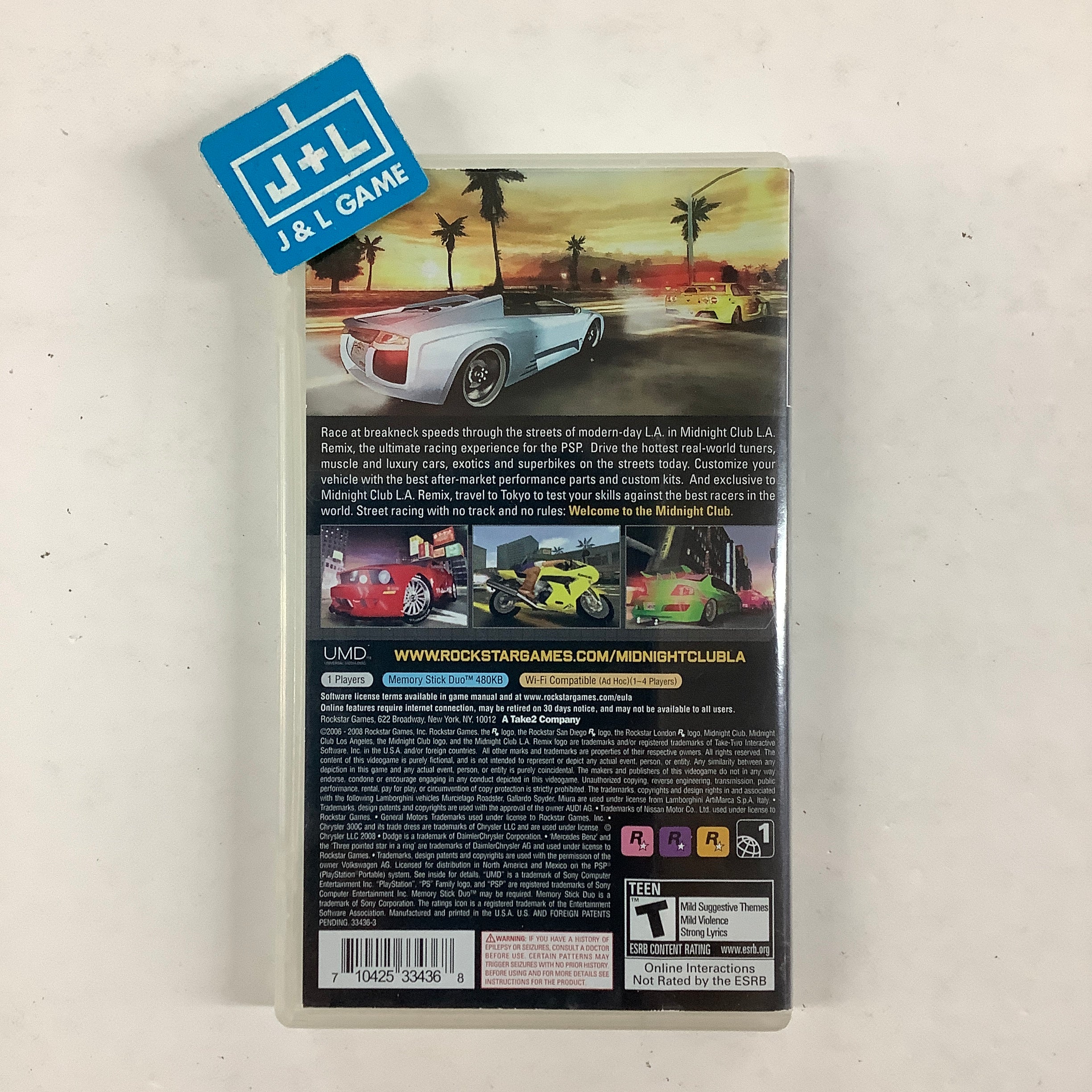 Midnight Club: LA Remix - Sony PSP [Pre-Owned] Video Games Rockstar Games