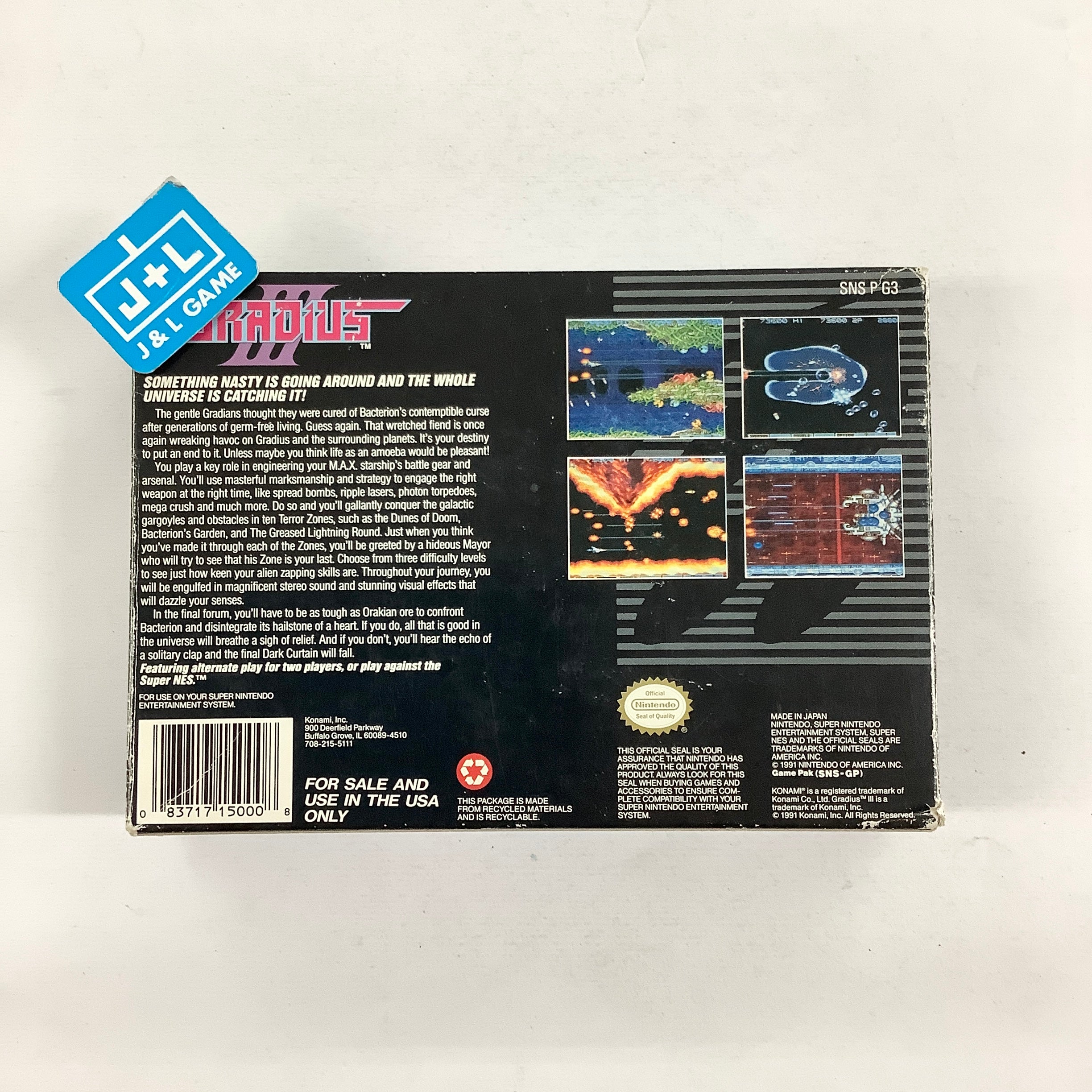 Gradius III - (SNES) Super Nintendo [Pre-Owned] Video Games Konami