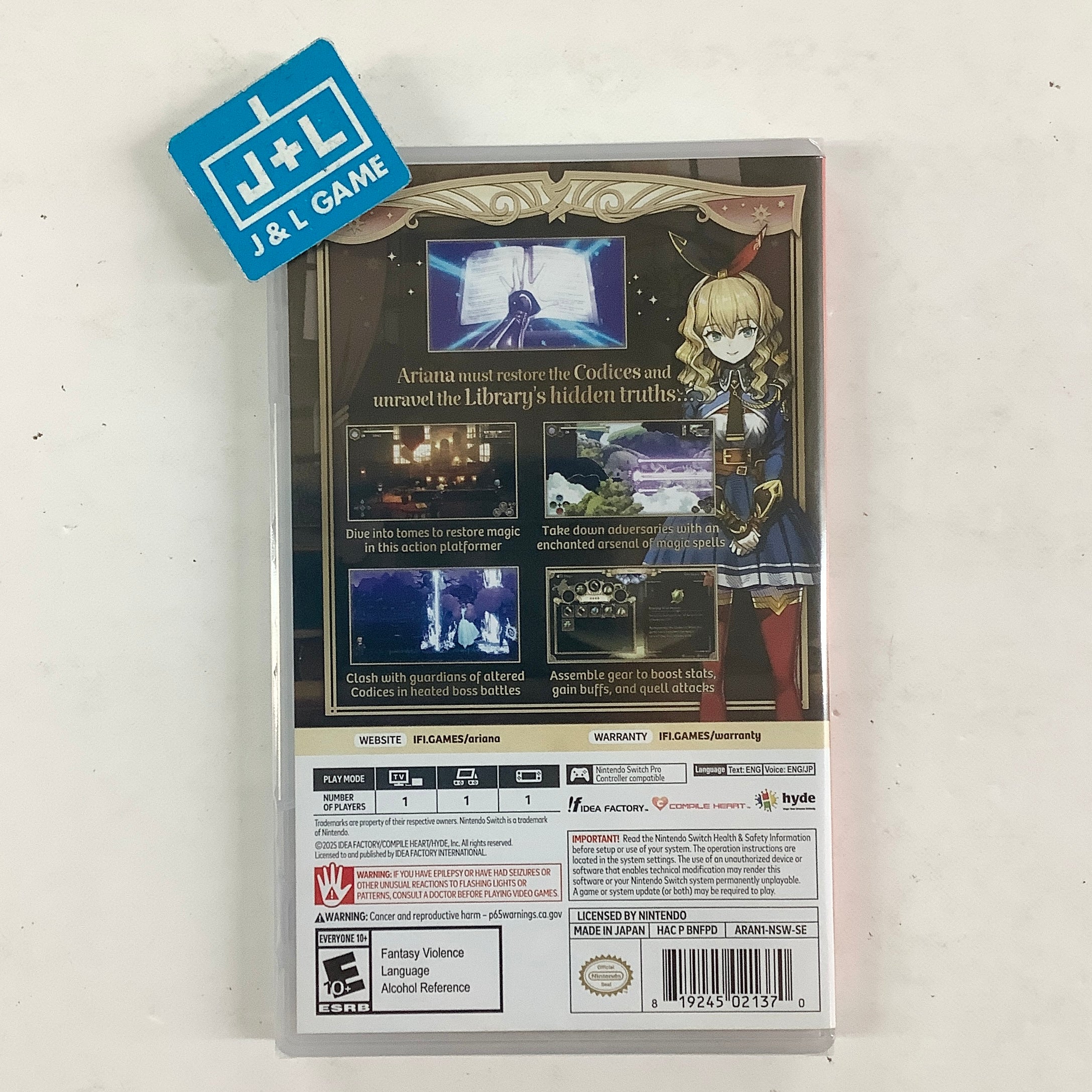 Ariana and the Elder Codex - (NSW) Nintendo Switch Video Games Idea Factory