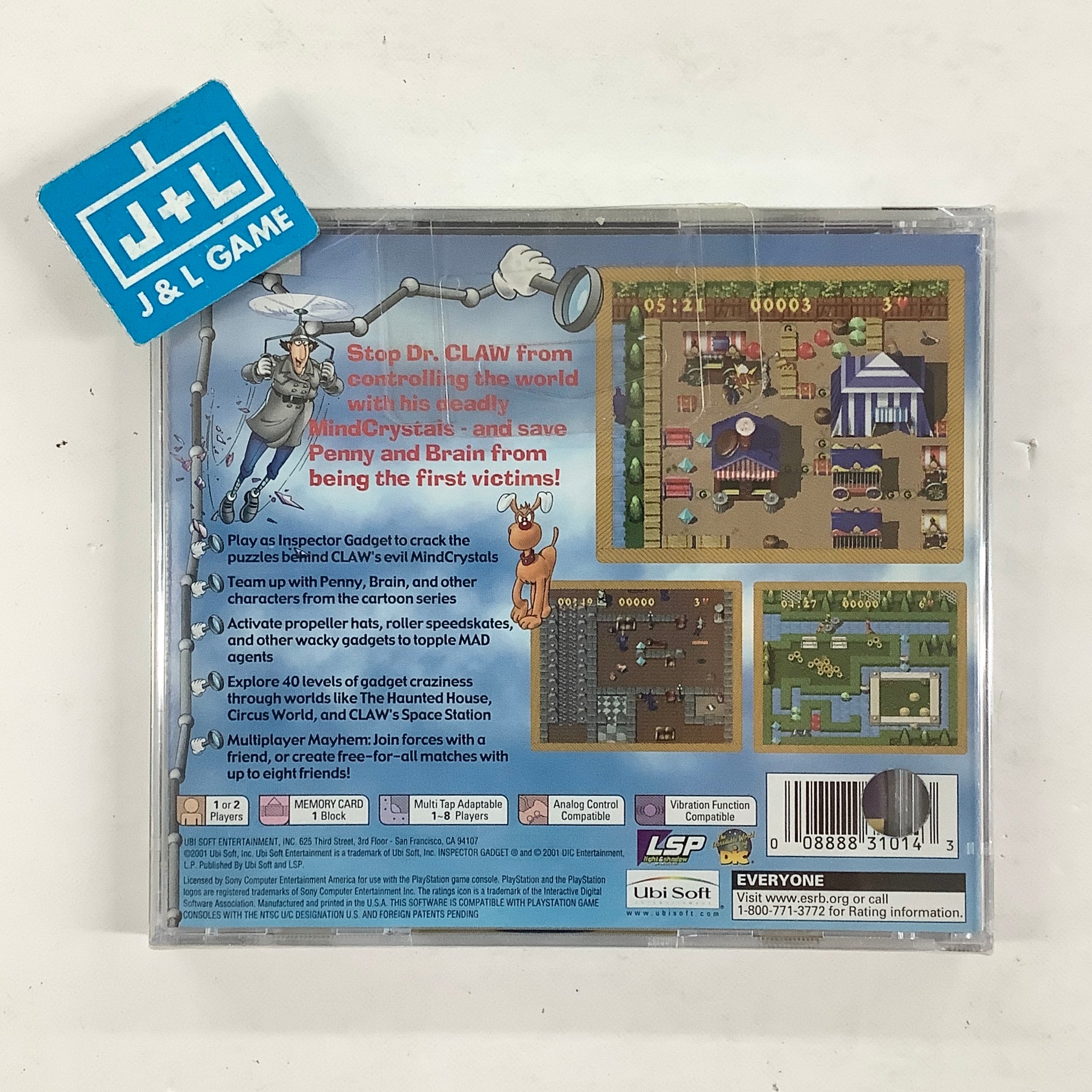 Inspector Gadget: Gadget's Crazy Maze - (PS1) PlayStation 1 Video Games Ubisoft