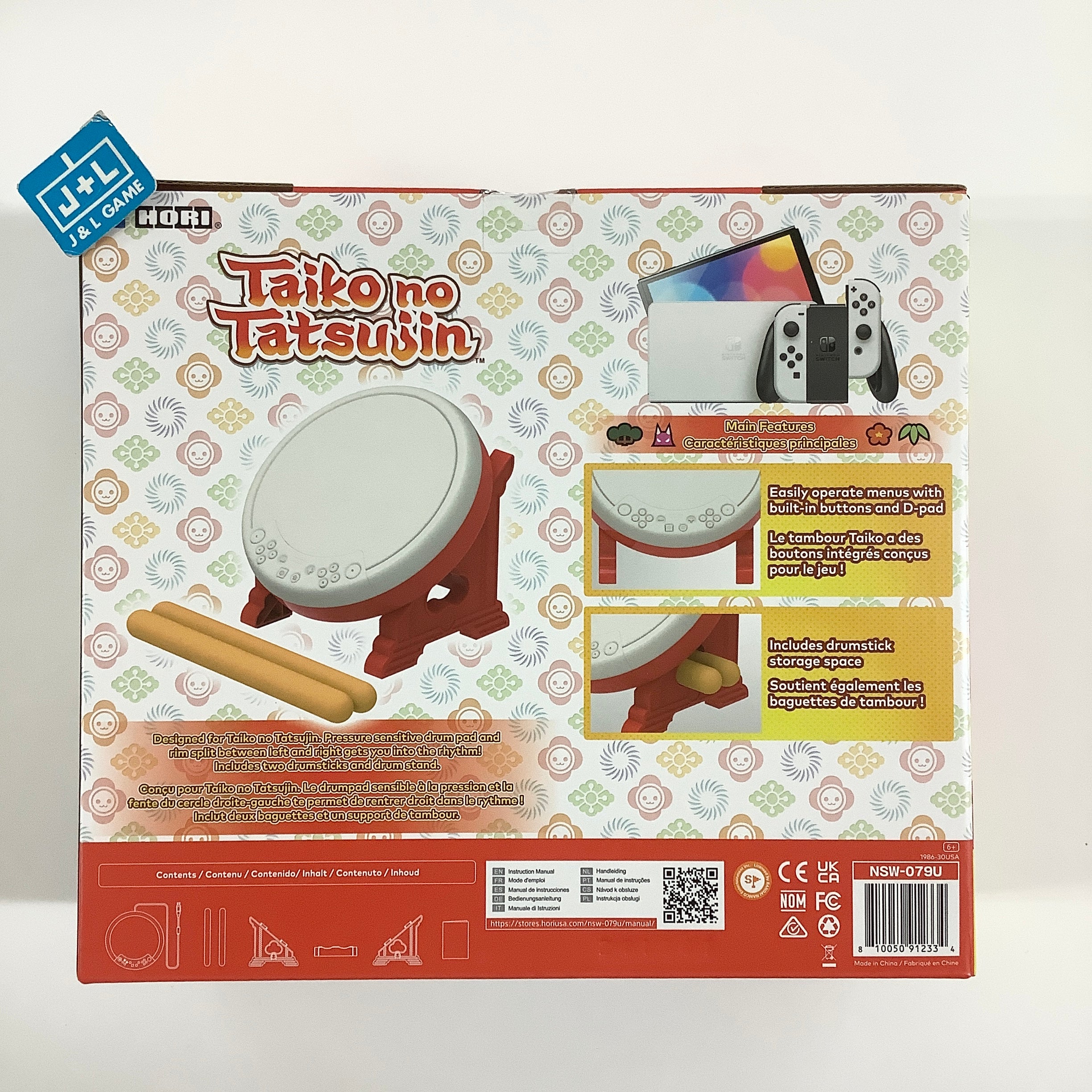 HORI Taiko No Tatsujin Drum Controller for Nintendo Switch - (NSW) Nintendo Switch