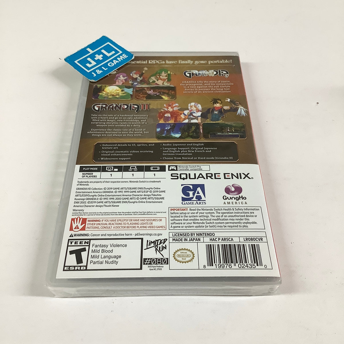 Grandia HD Collection (Limited Run #080) - (NSW) Nintendo Switch Video Games LIMITED RUN GAMES